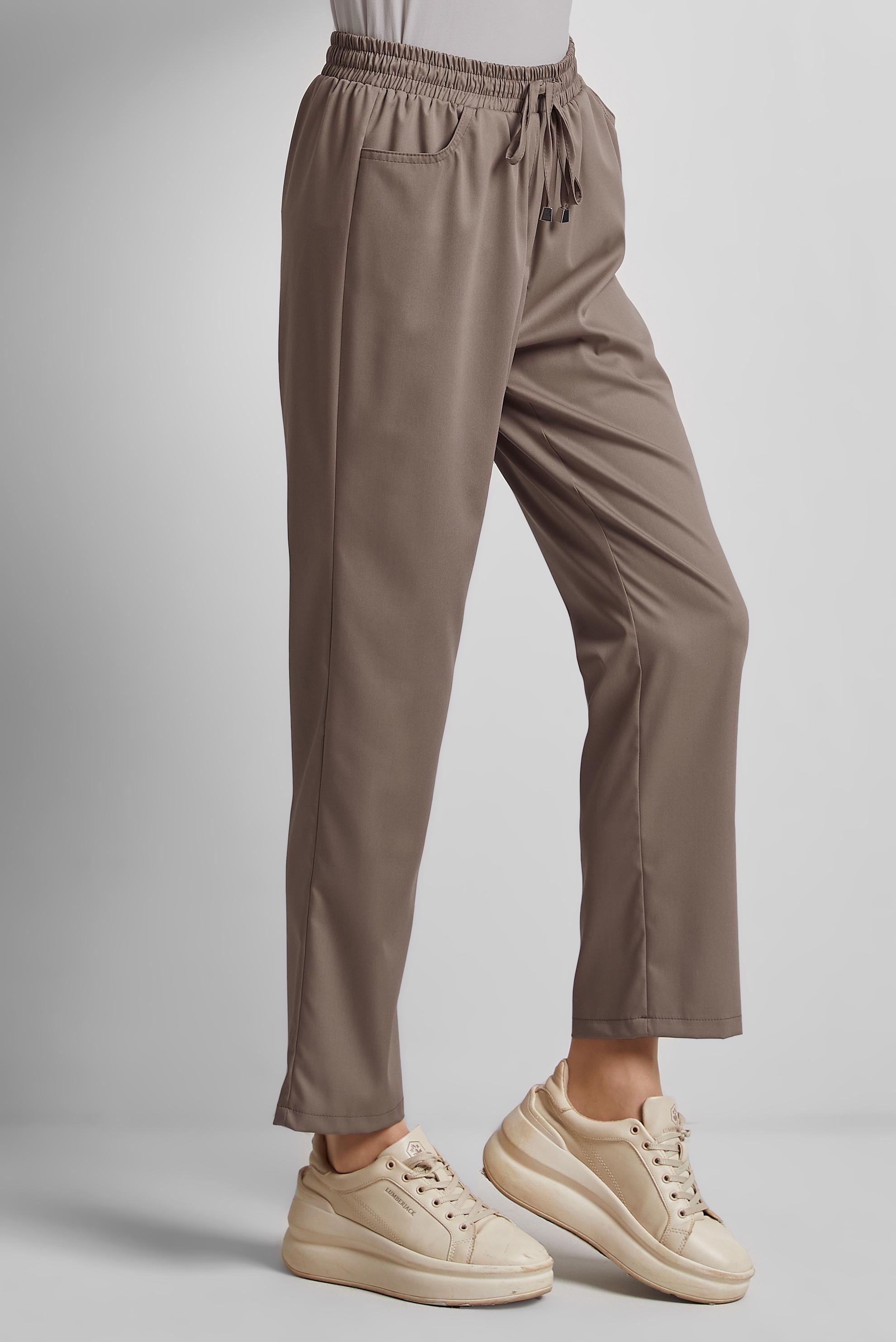 Tesettür giyim VİZON BELİ LASTİKLİ PANTOLON 70866