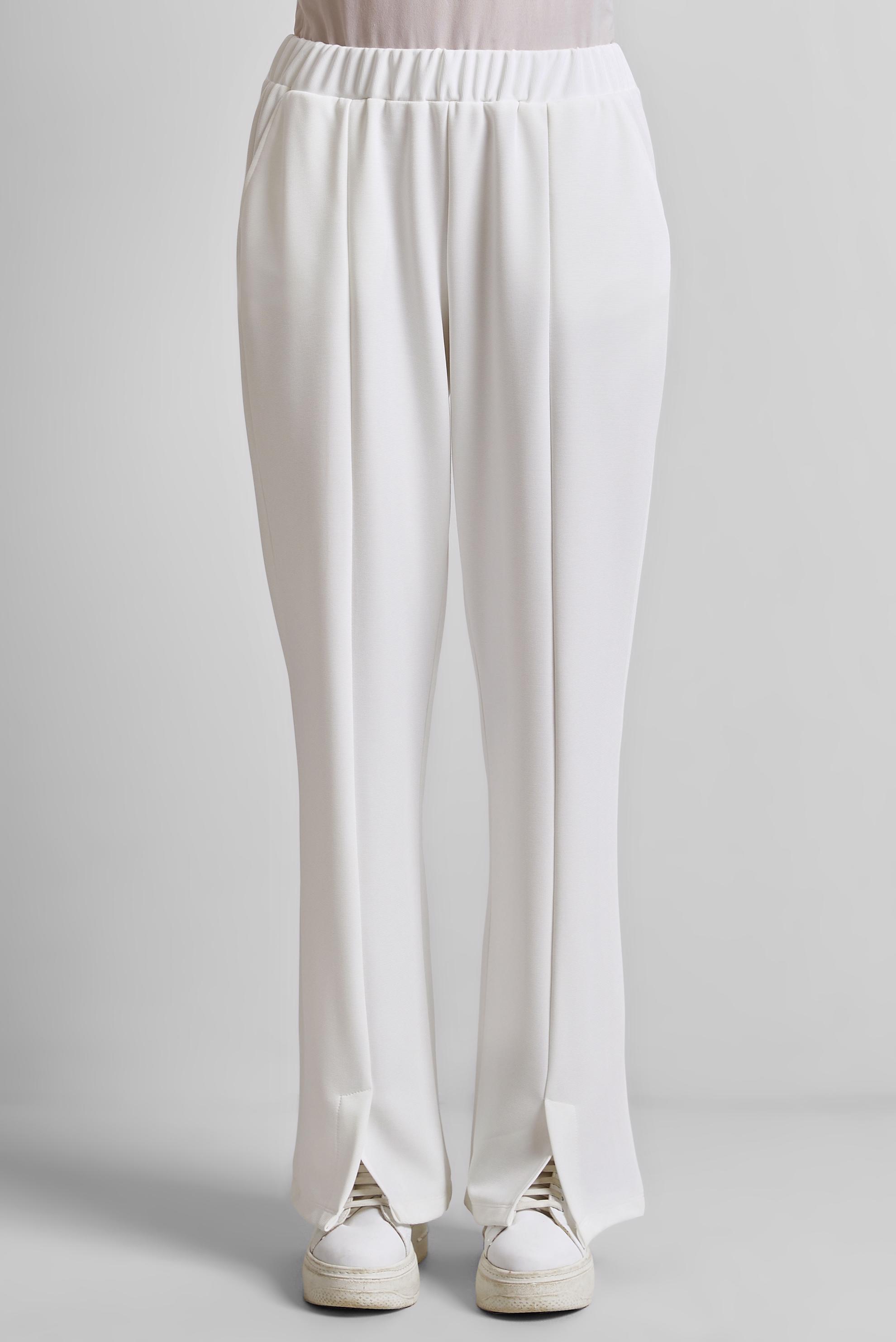 Tesettür giyim BEYAZ YIRTMAÇ DETAYLI PANTOLON 70869