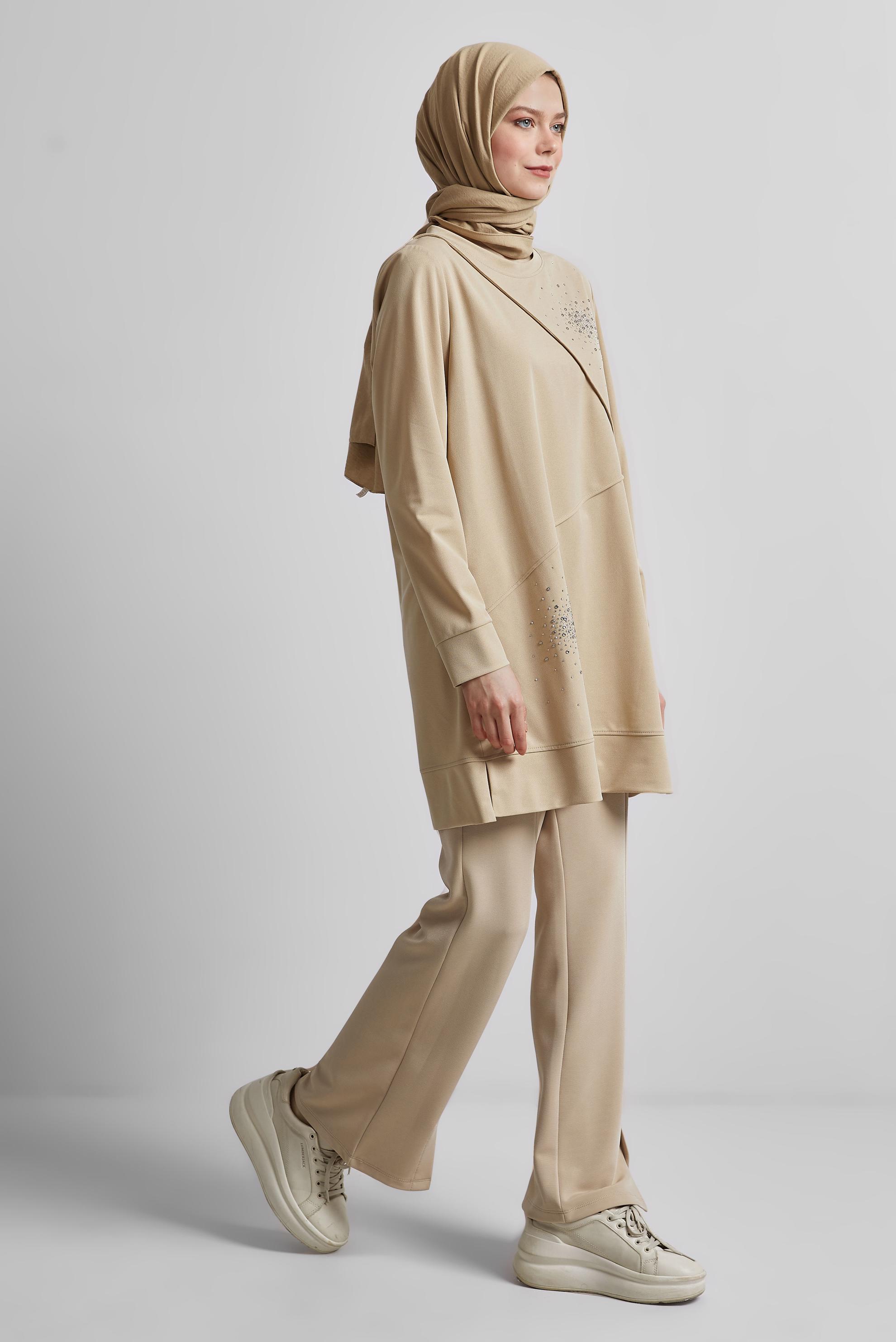 Hijab clothing SAND PANTS WITH SLIT DETAIL 70869
