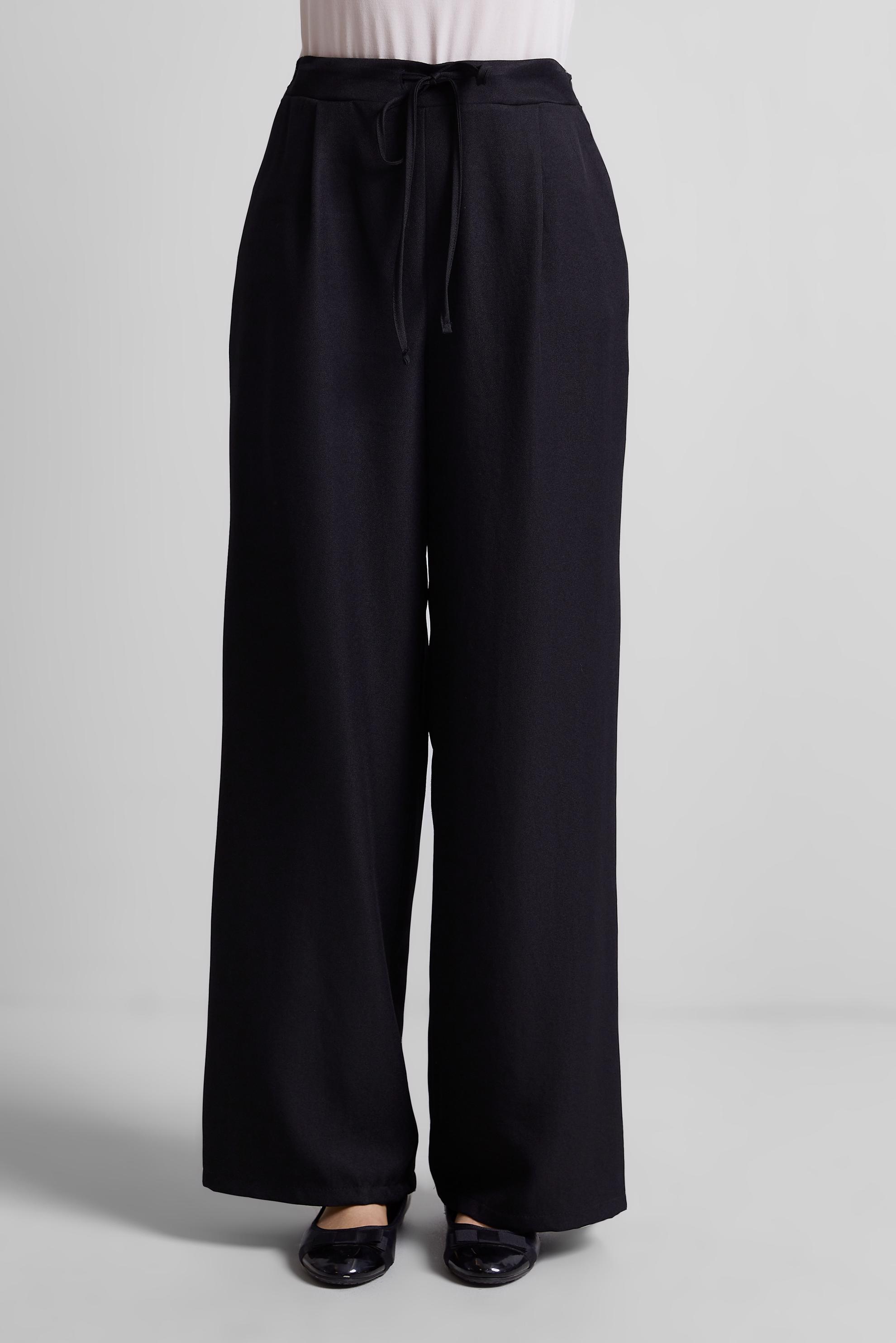 Tesettür giyim SİYAH GENİŞ PAÇA PANTOLON 70871