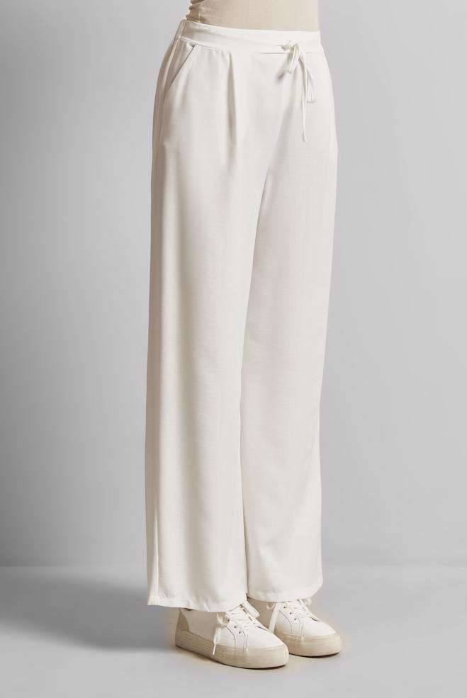 Hijab clothing WHITE WIDE LEG PANTS 70871 - ALVİNA