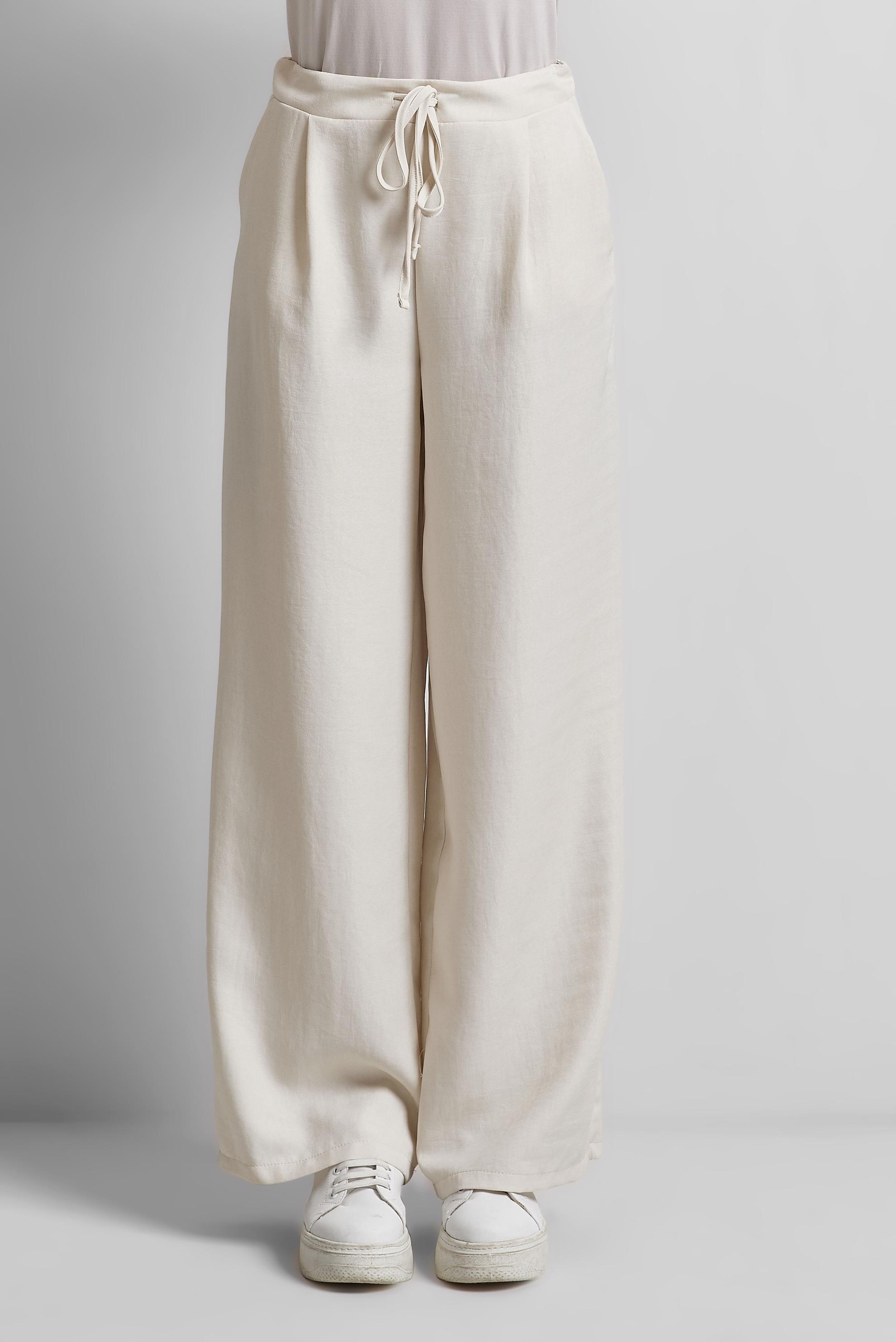 Tesettür giyim EKRU GENİŞ PAÇA PANTOLON 70871