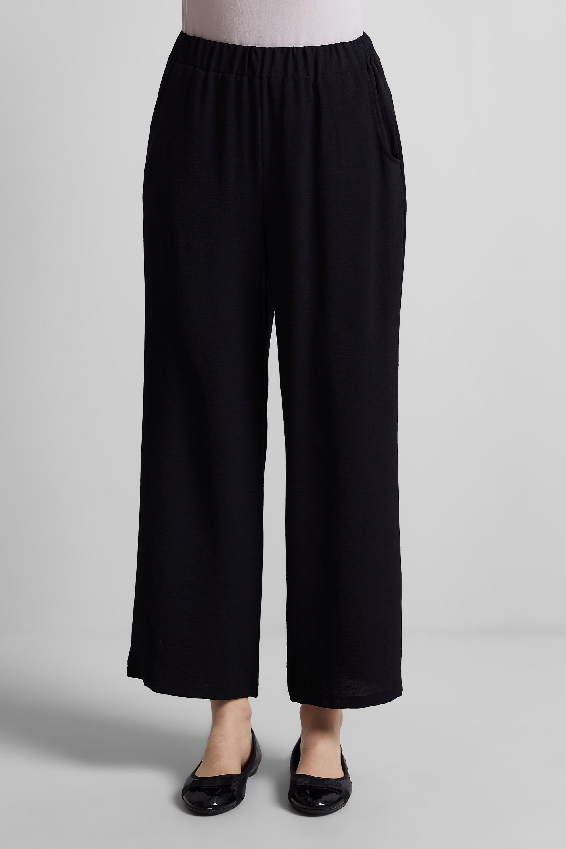 Tesettür giyim SİYAH GENİŞ PAÇA PANTOLON 70872