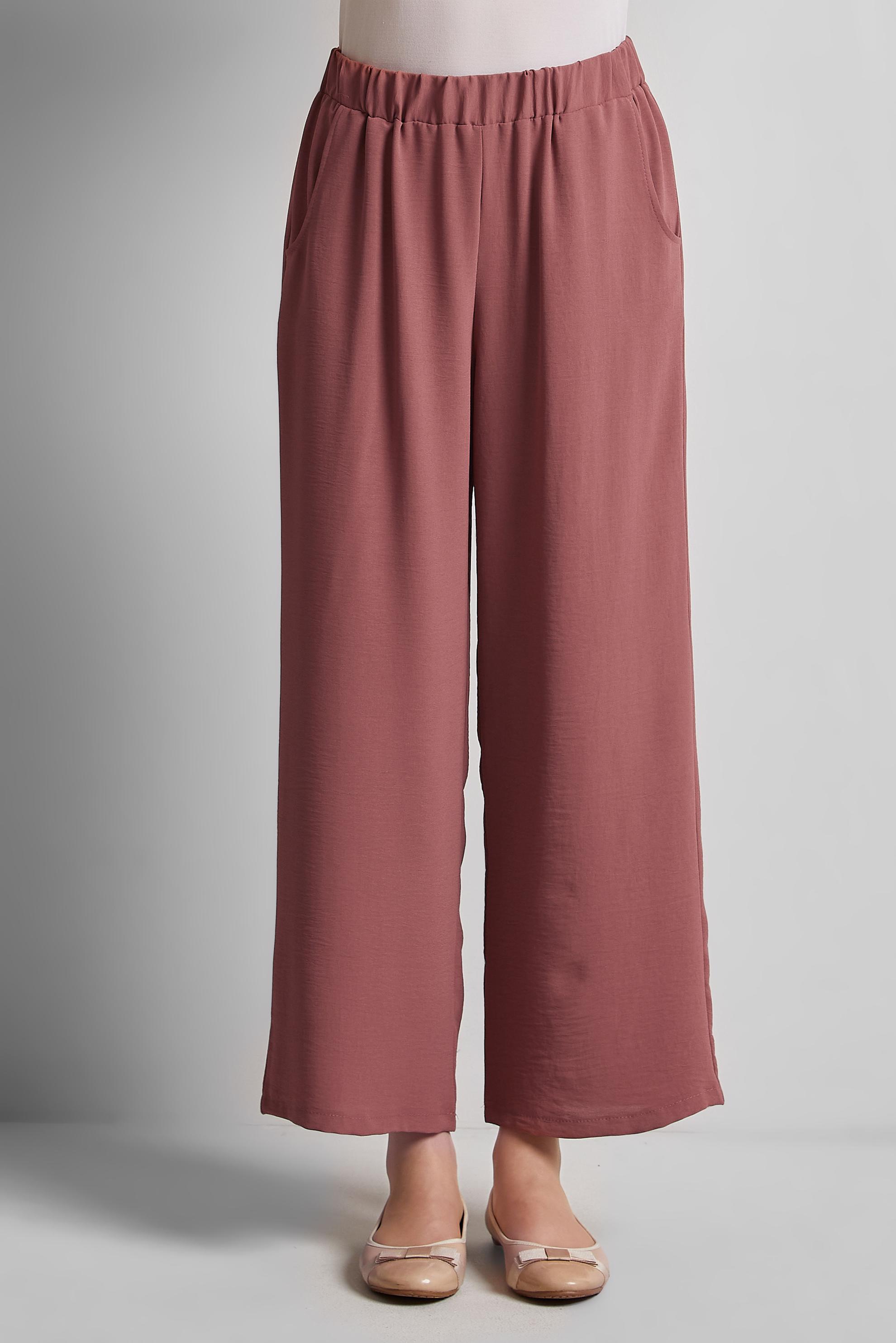 Tesettür giyim TURUNCU GENİŞ PAÇA PANTOLON 70872