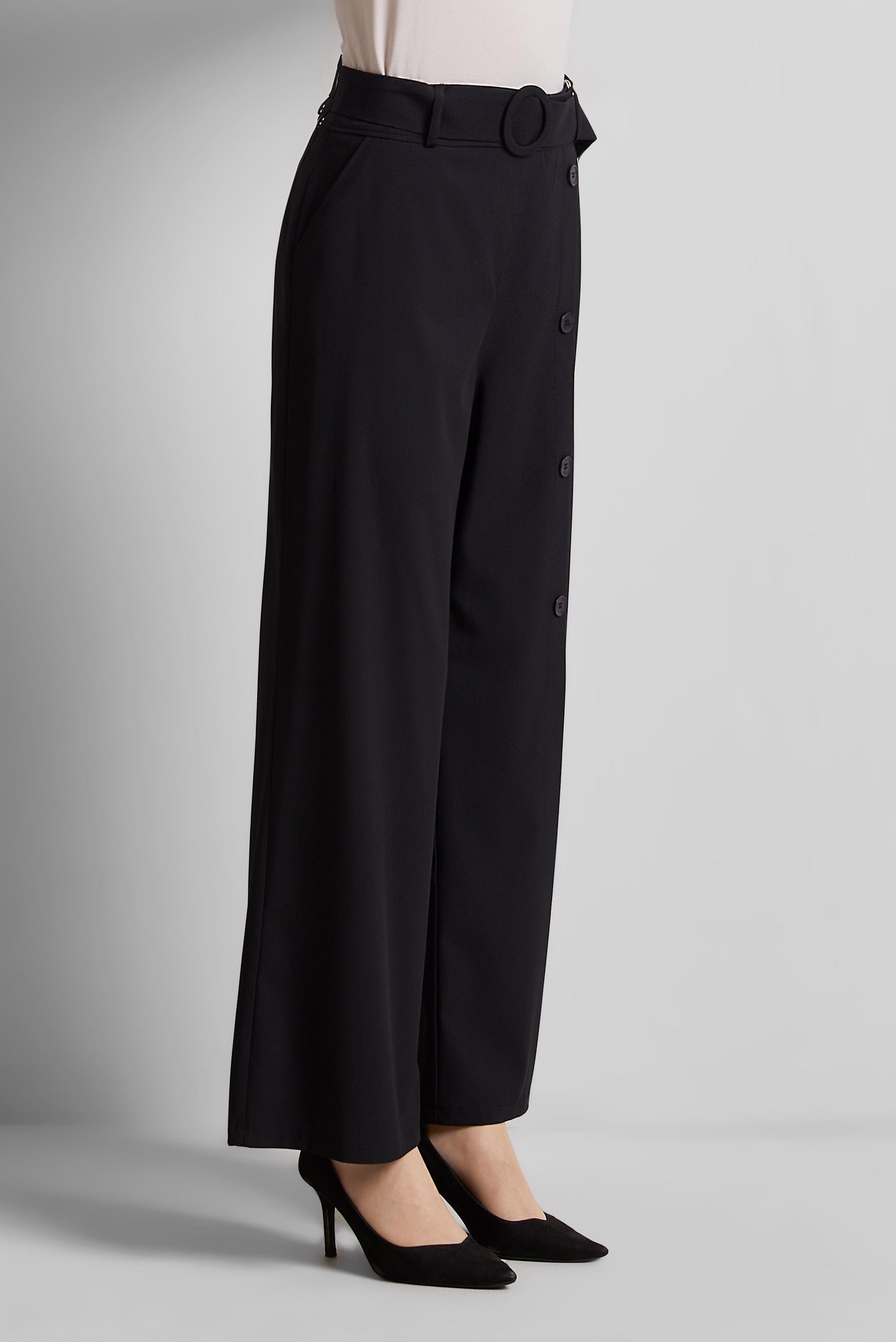 Tesettür giyim SİYAH GENİŞ PAÇA PANTOLON 70873