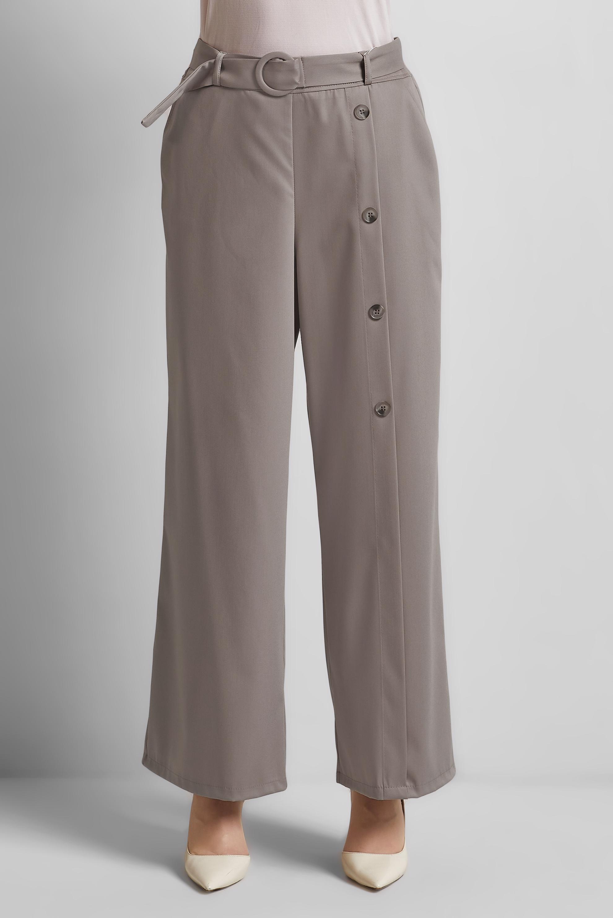 Tesettür giyim VİZON GENİŞ PAÇA PANTOLON 70873