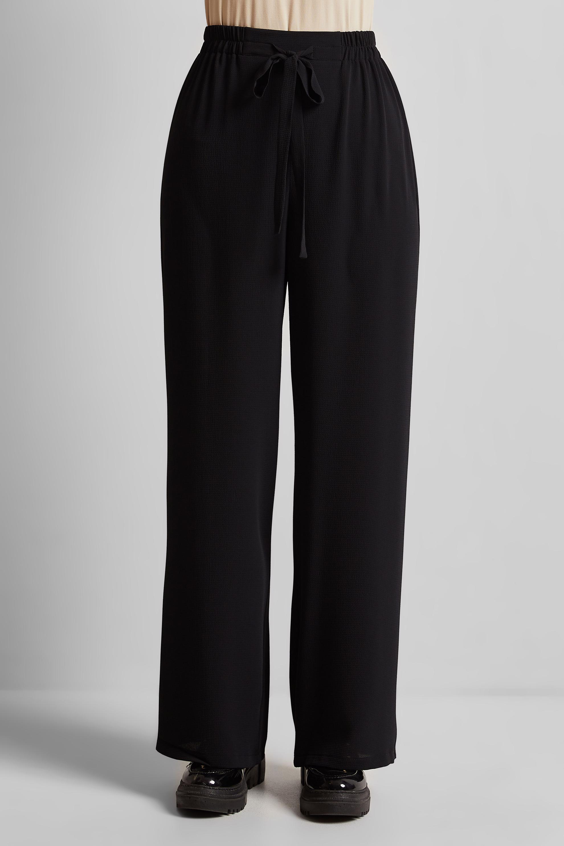 Tesettür giyim SİYAH GENİŞ PAÇA PANTOLON 70874