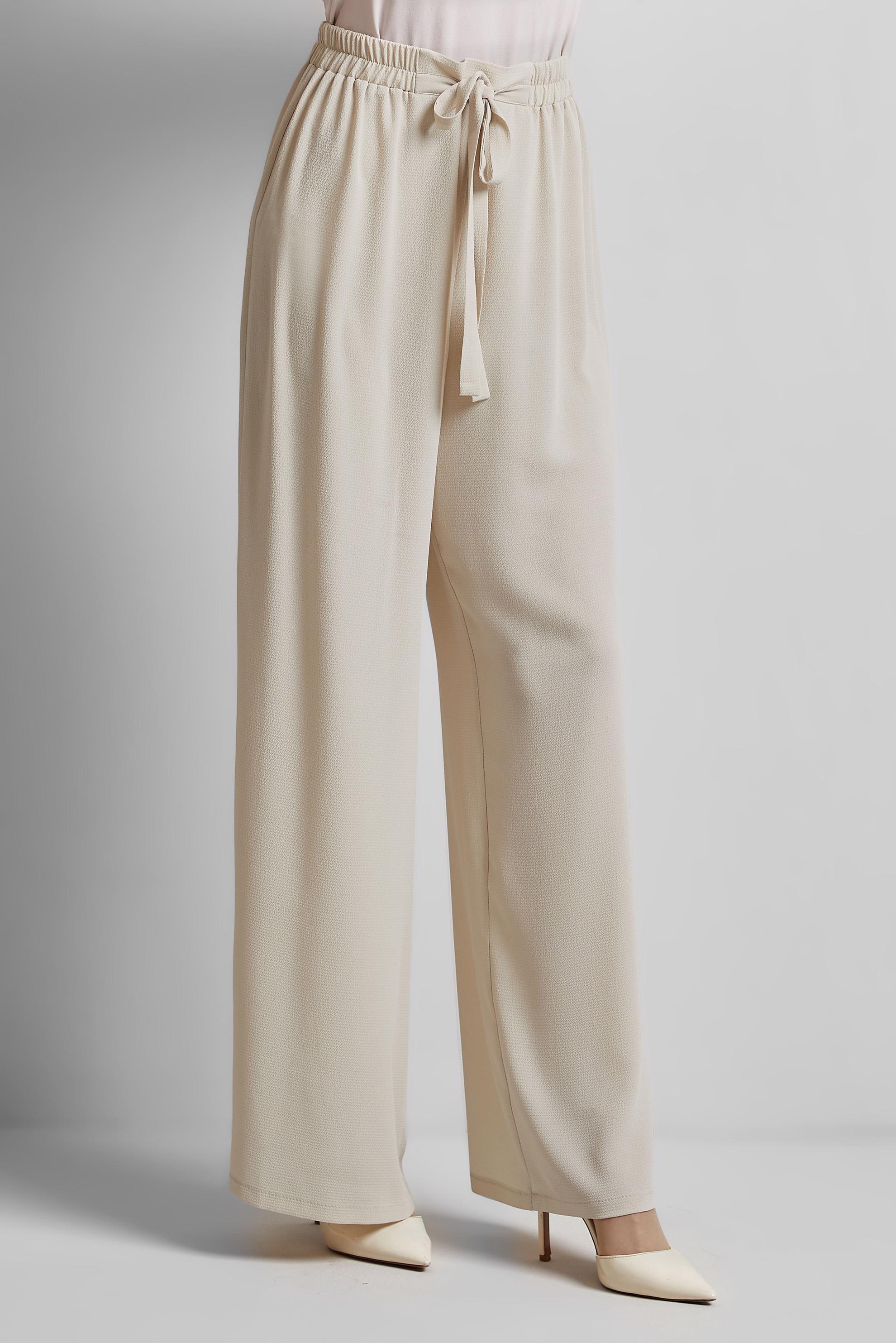 Tesettür giyim BEJ GENİŞ PAÇA PANTOLON 70874