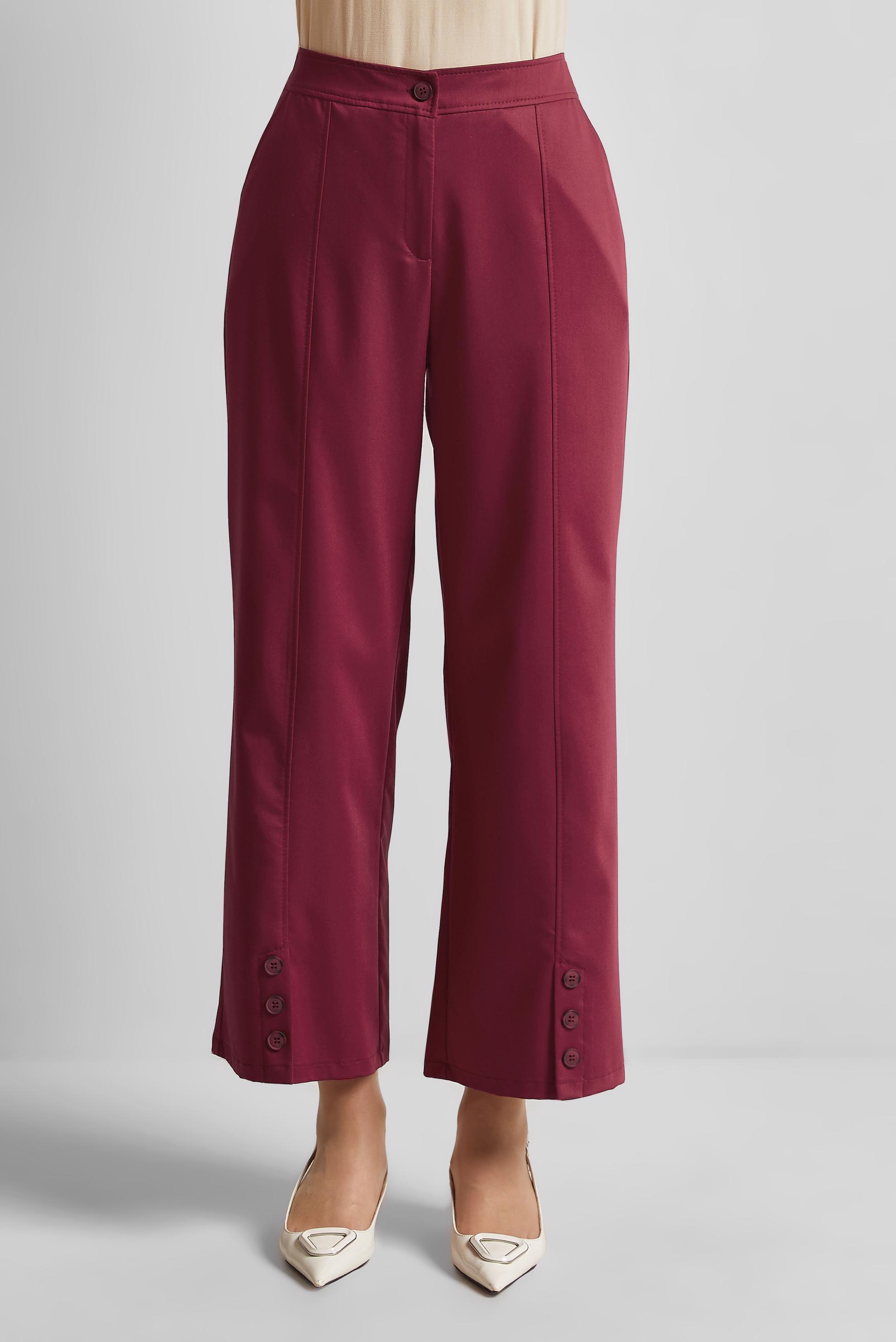 Tesettür giyim BORDO GENİŞ PAÇA PANTOLON 70875