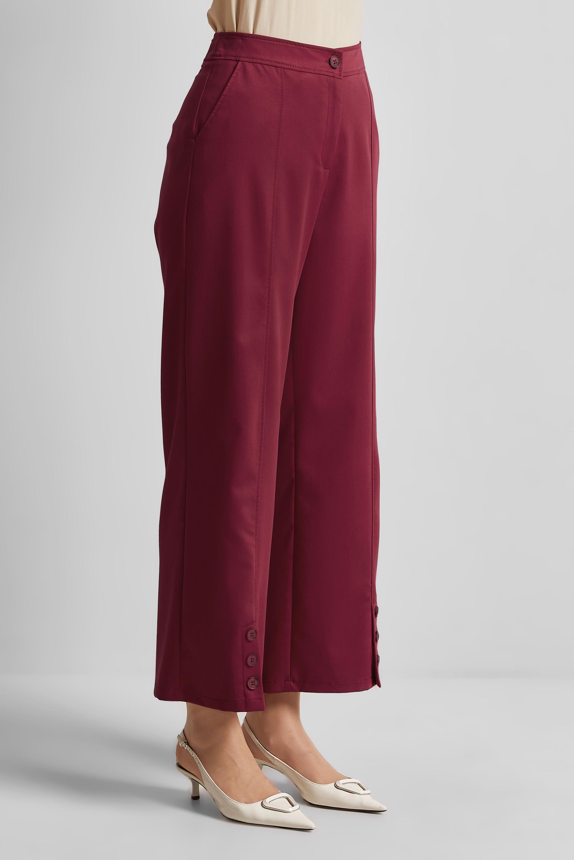 Tesettür giyim BORDO GENİŞ PAÇA PANTOLON 70875