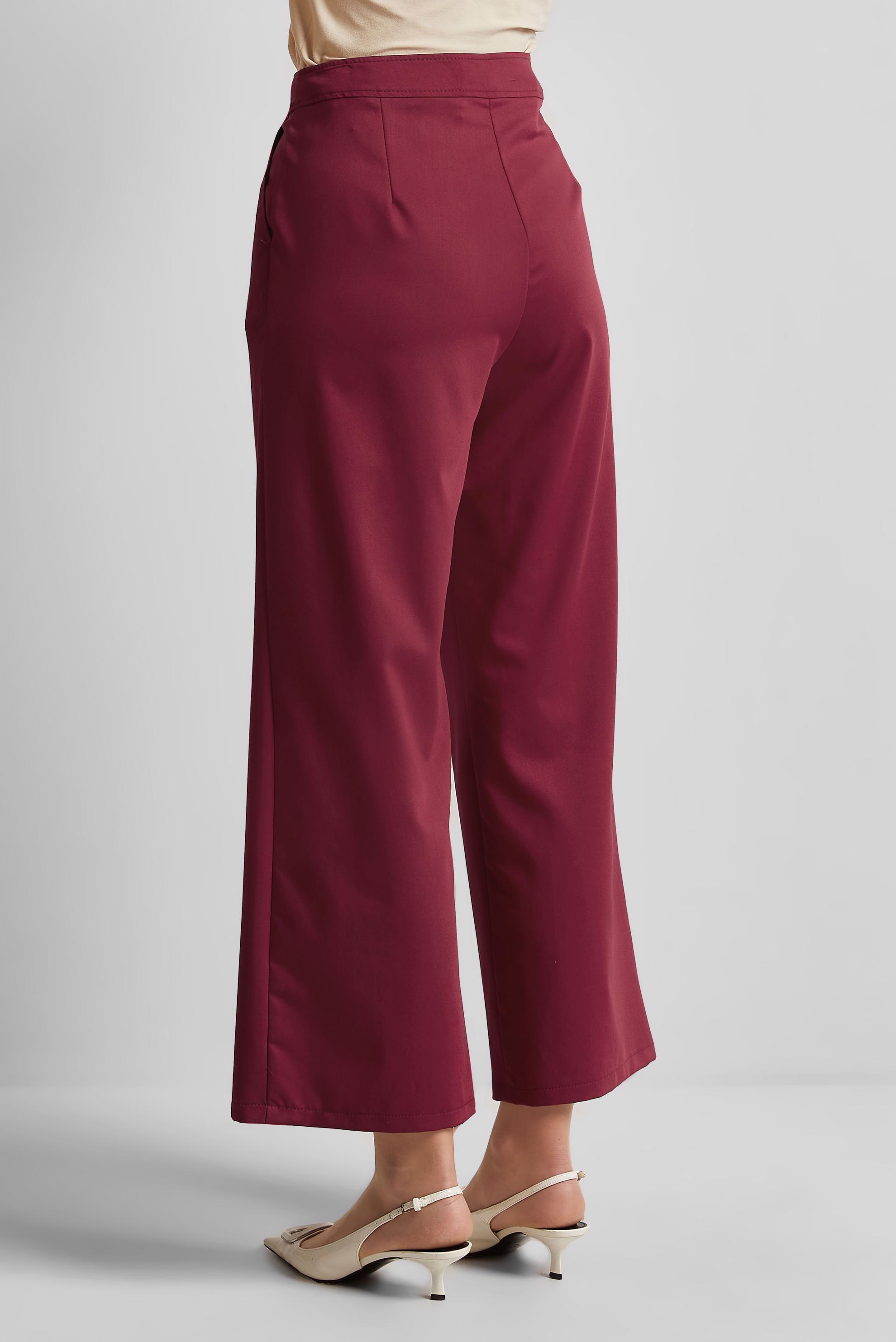 Tesettür giyim BORDO GENİŞ PAÇA PANTOLON 70875