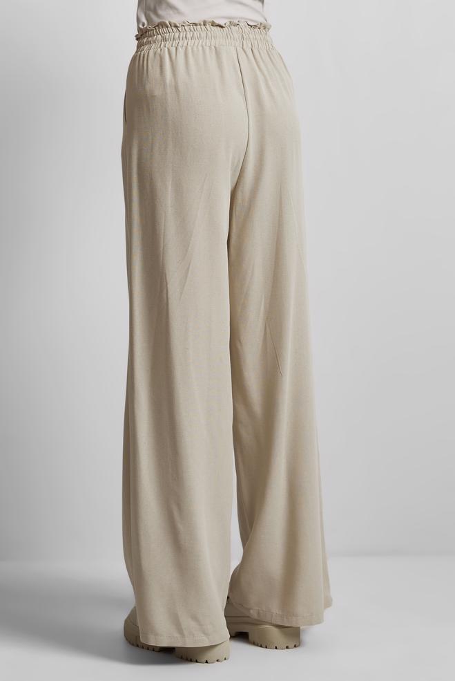 Hijab clothing BEIGE ELASTIC WAIST PANTS 70877 - ALVİNA