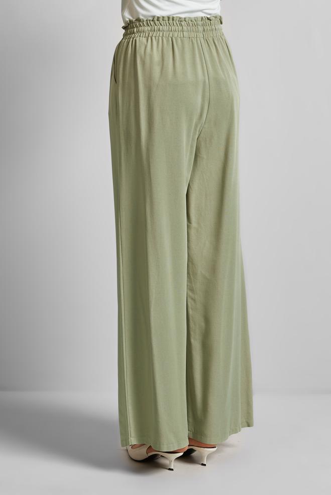 Hijab clothing GREEN ELASTIC WAIST PANTS 70877 - ALVİNA