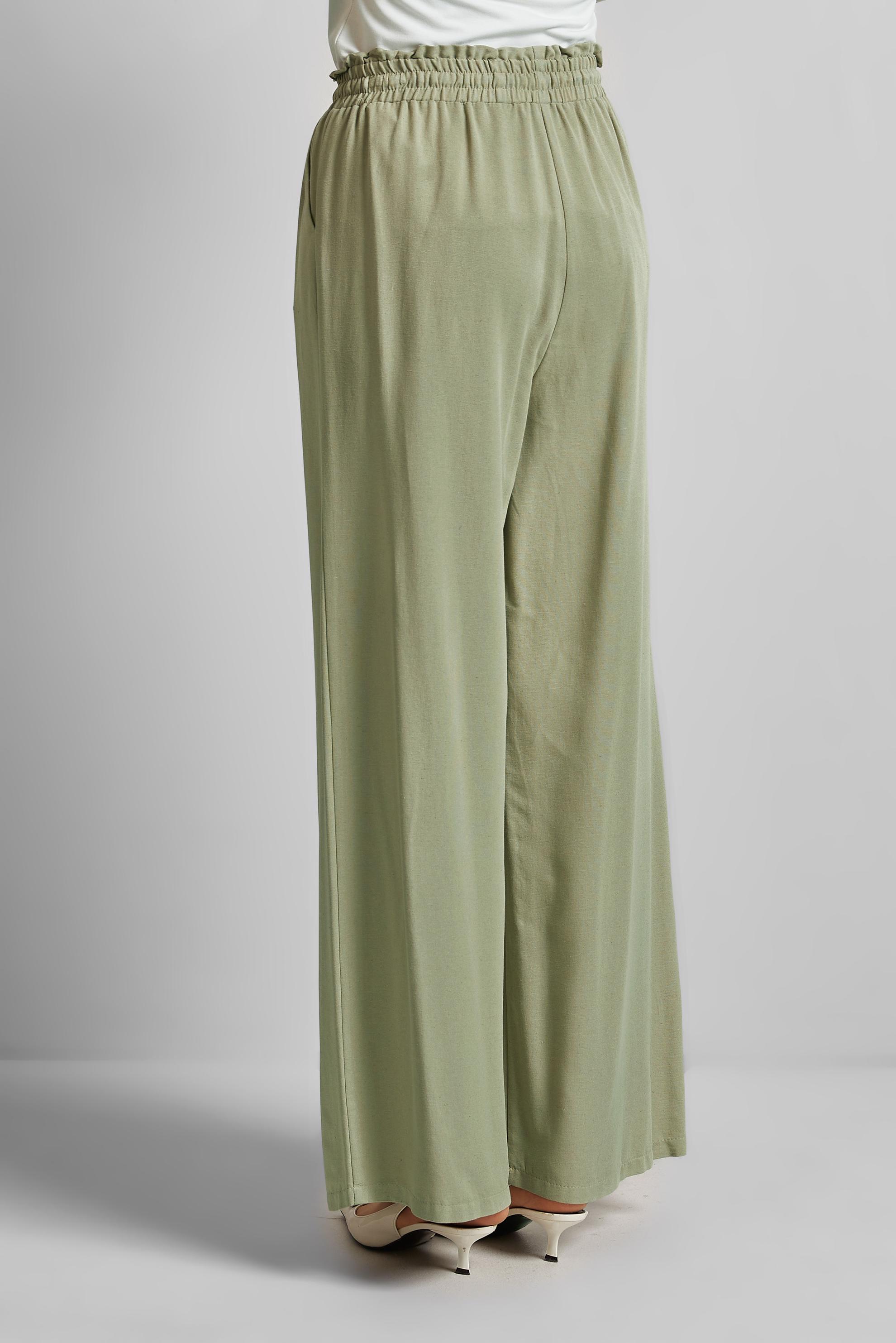 Hijab clothing GREEN ELASTIC WAIST PANTS 70877