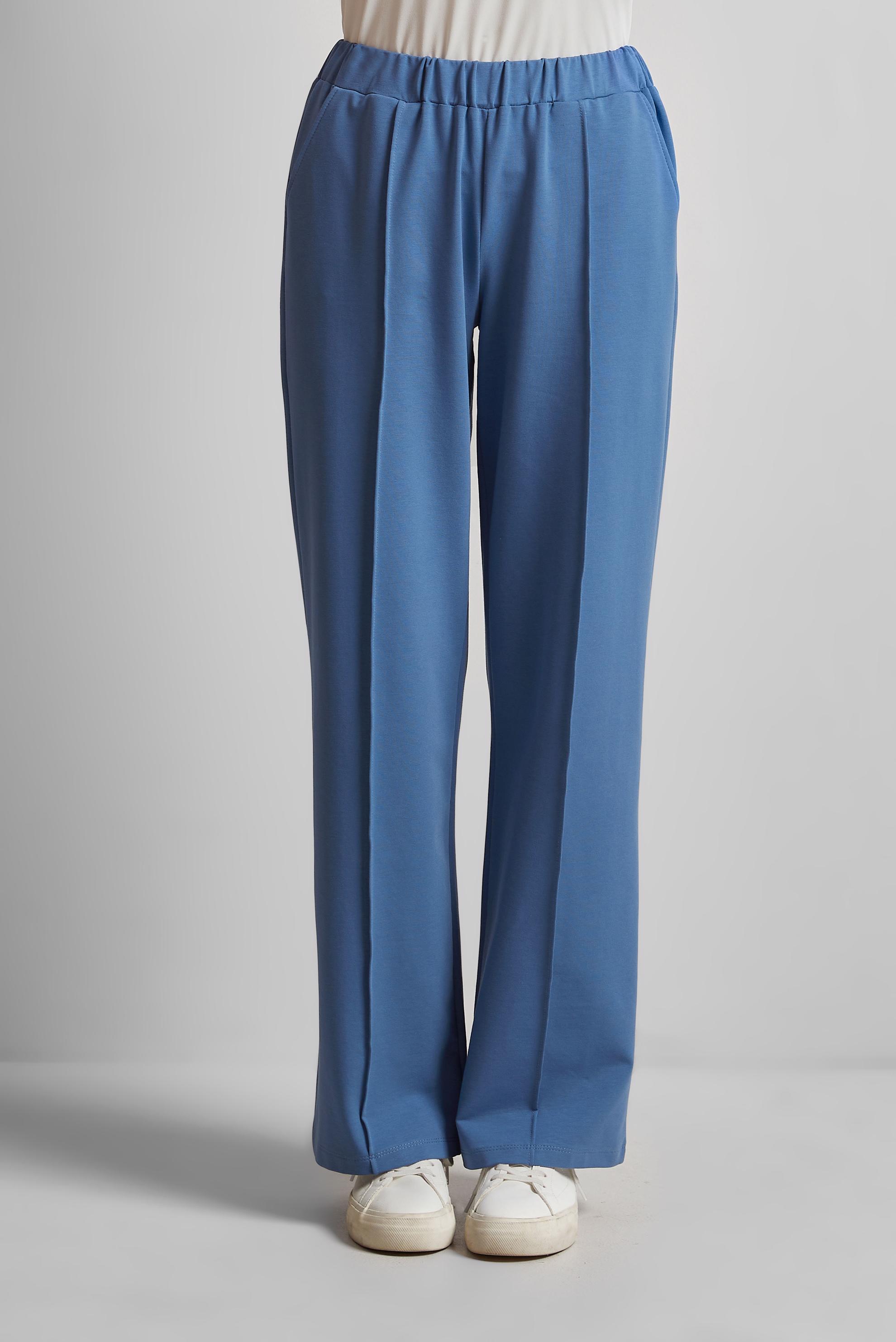 Tesettür giyim MAVİ BELİ LASTİKLİ PANTOLON 70879