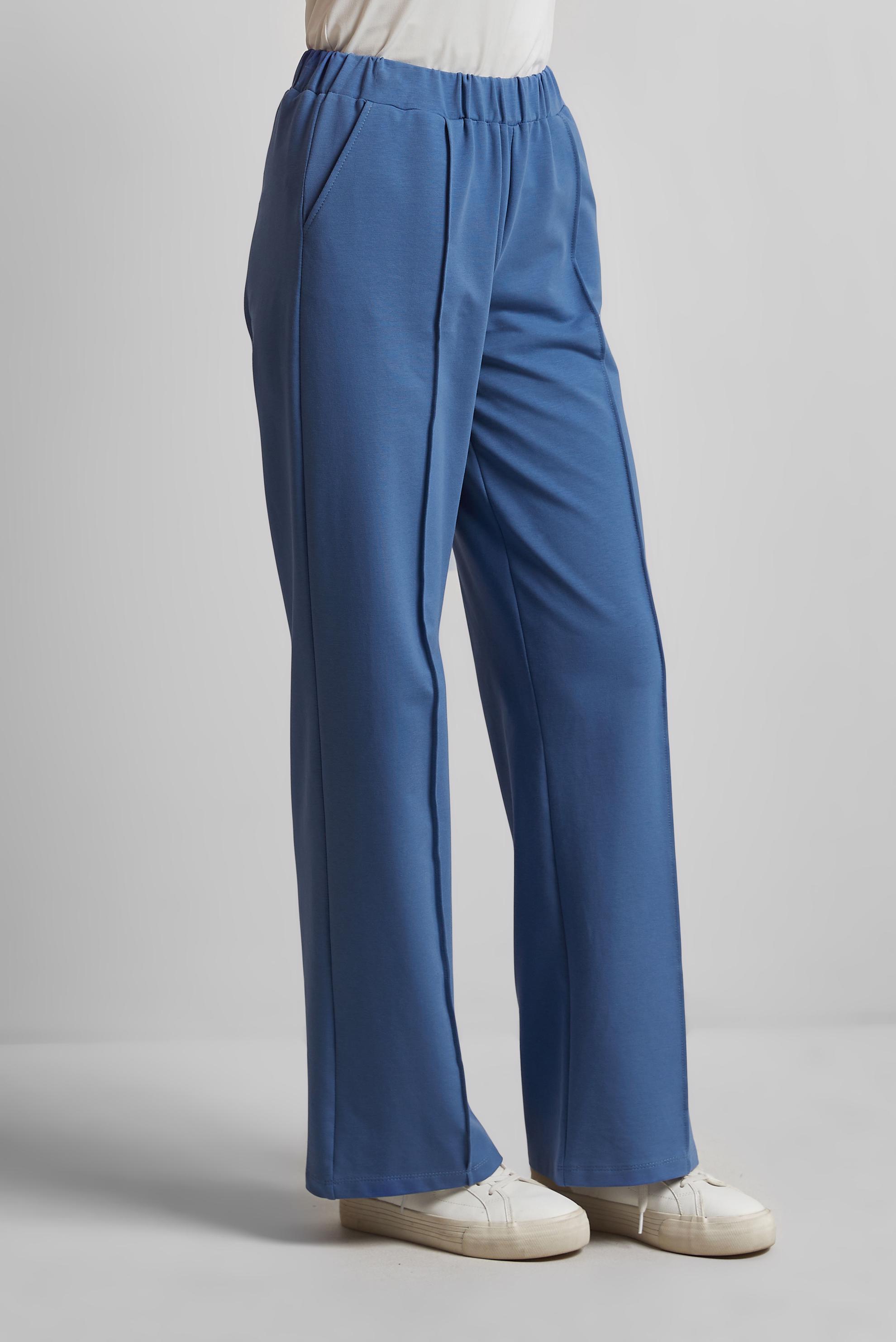 Tesettür giyim MAVİ BELİ LASTİKLİ PANTOLON 70879