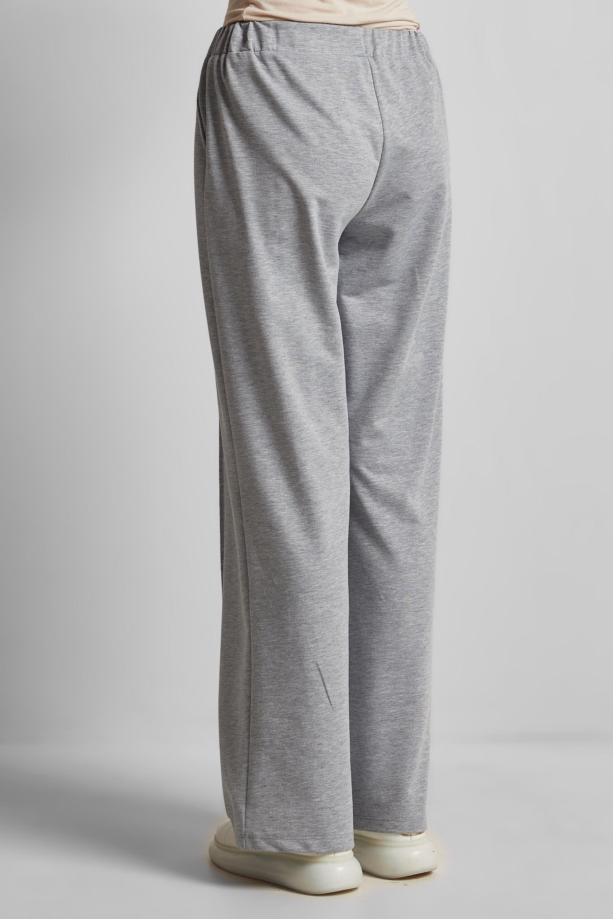 Tesettür giyim GRİ BELİ LASTİKLİ PANTOLON 70879