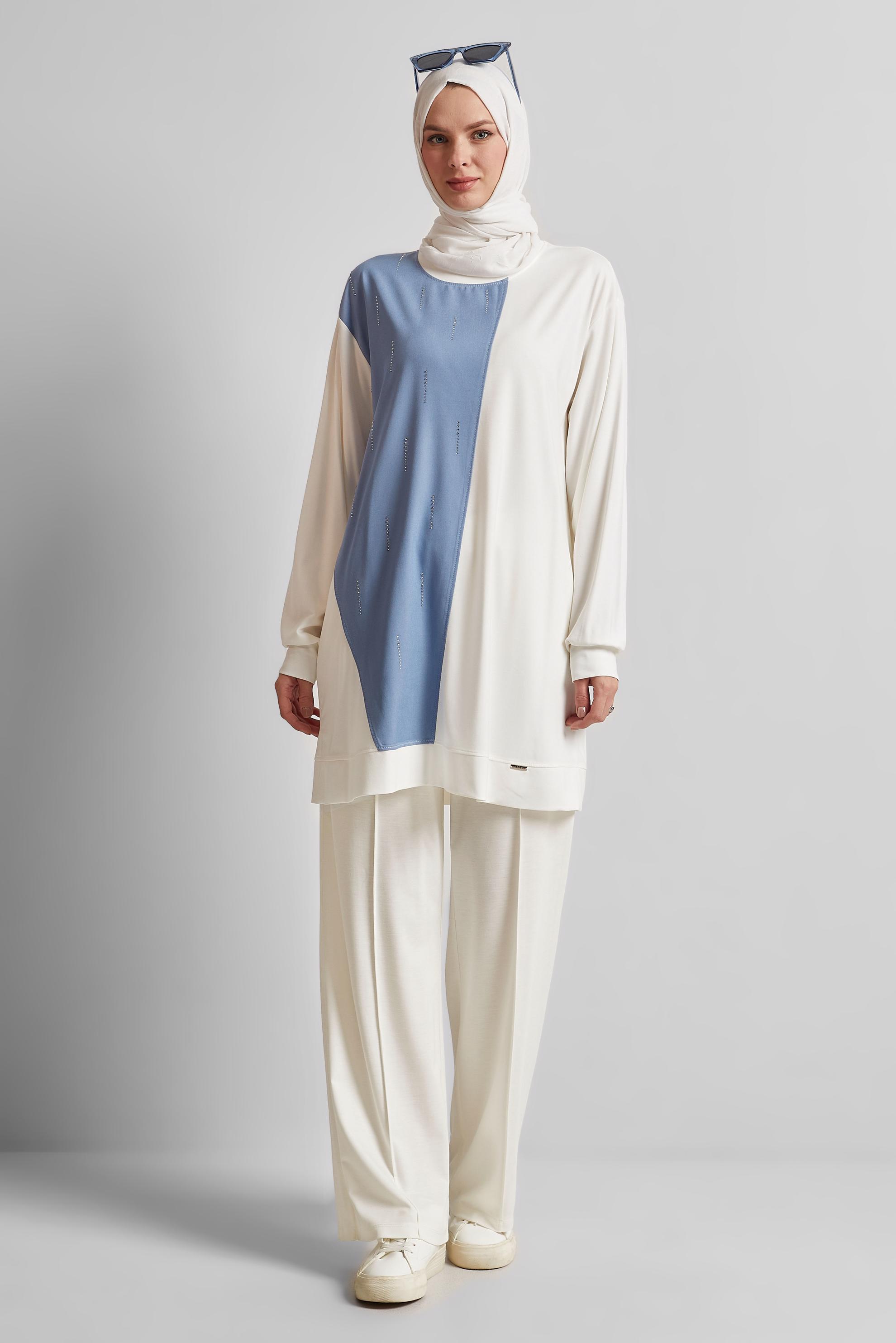 Hijab clothing WHITE ELASTIC WAIST PANTS 70880