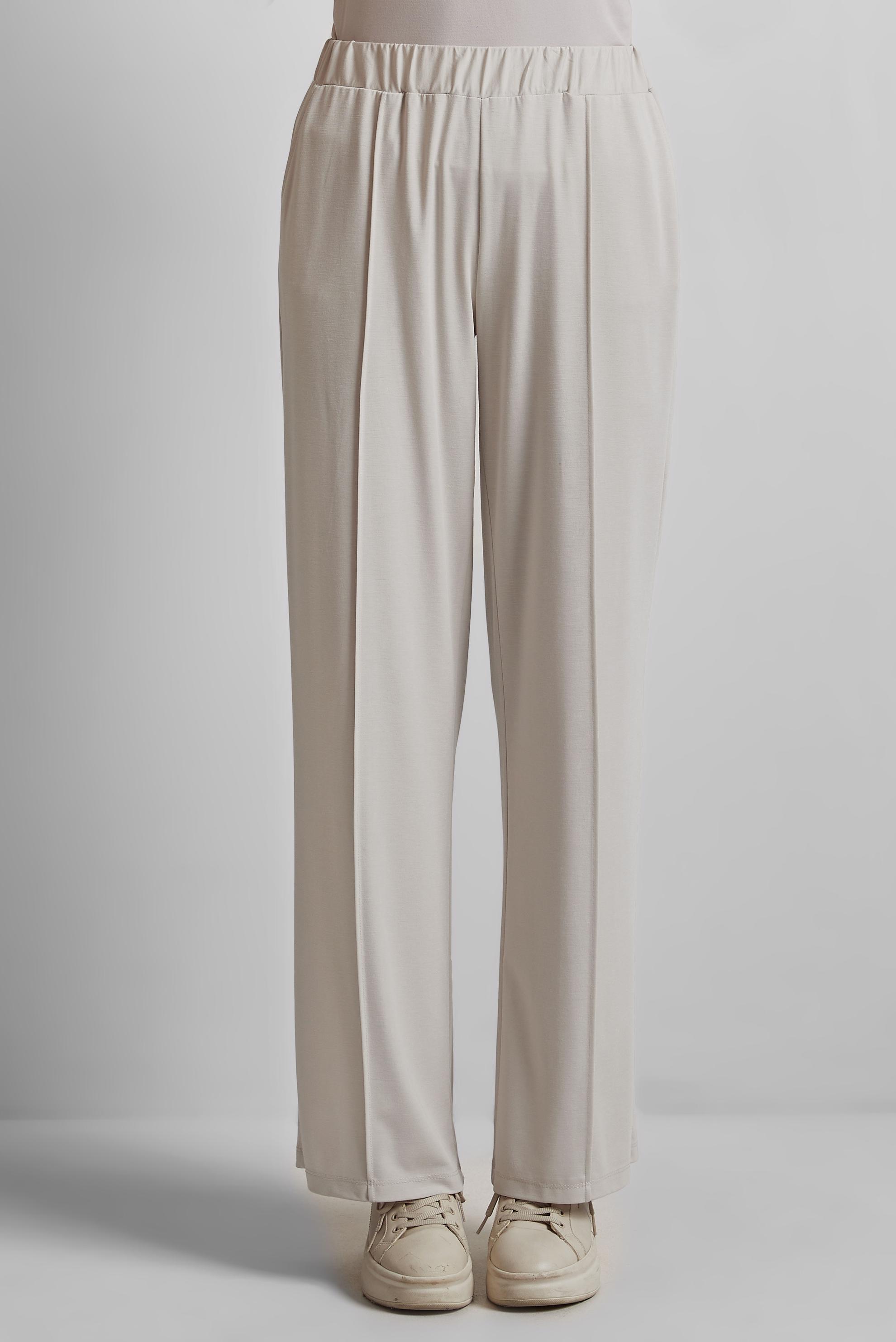 Tesettür giyim BEJ BELİ LASTİKLİ PANTOLON 70880