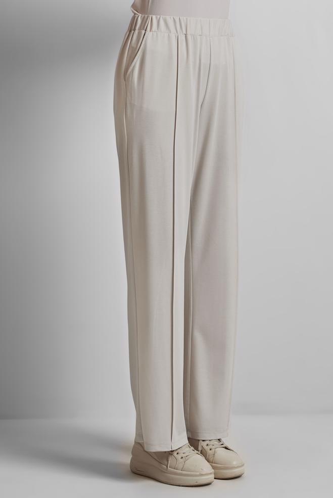 Vêtements hijab BEIGE PANTALON À TAILLE ÉLASTIQUE 70880 - ALVİNA