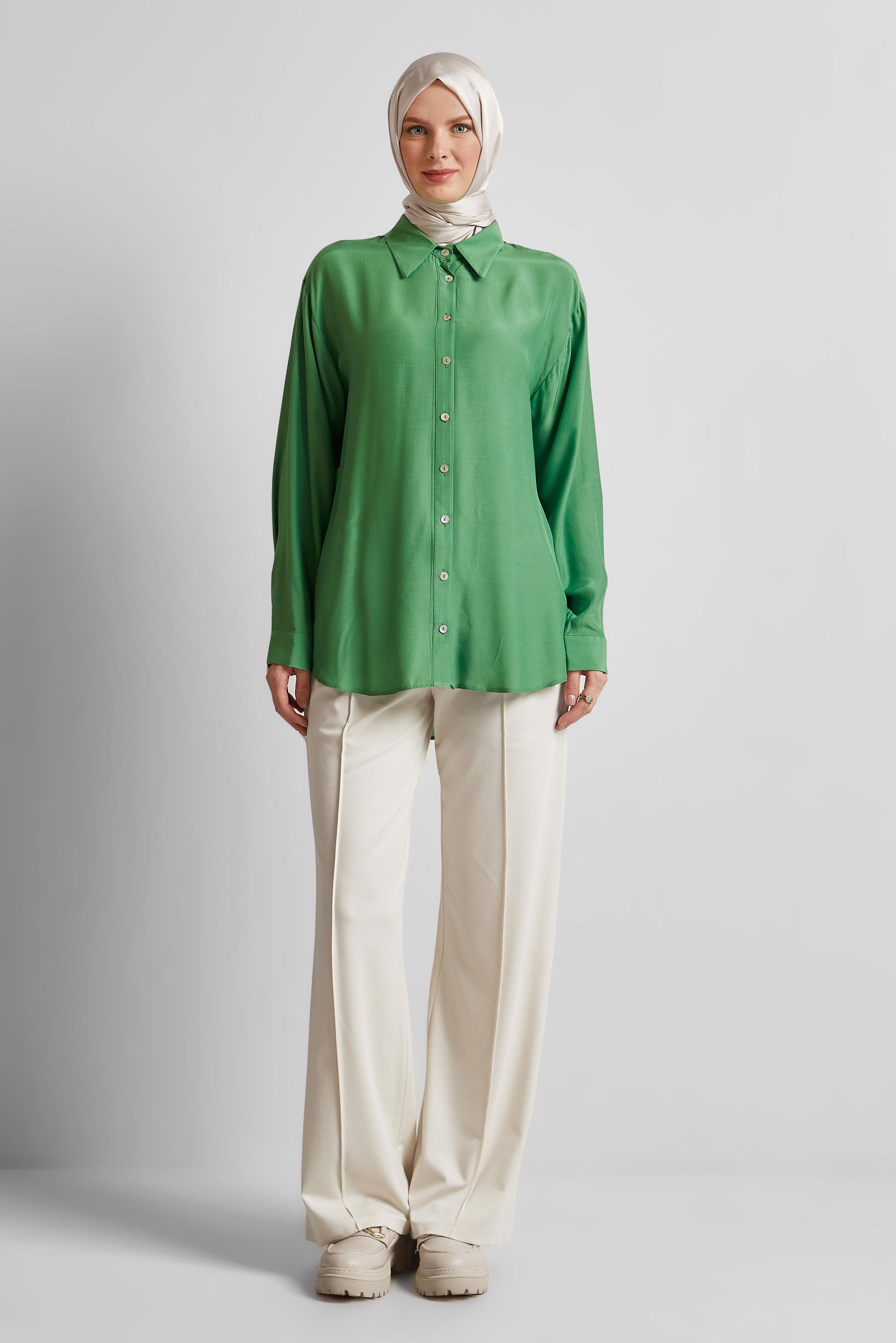 Hijab clothing ECRU ELASTIC WAIST PANTS 70880