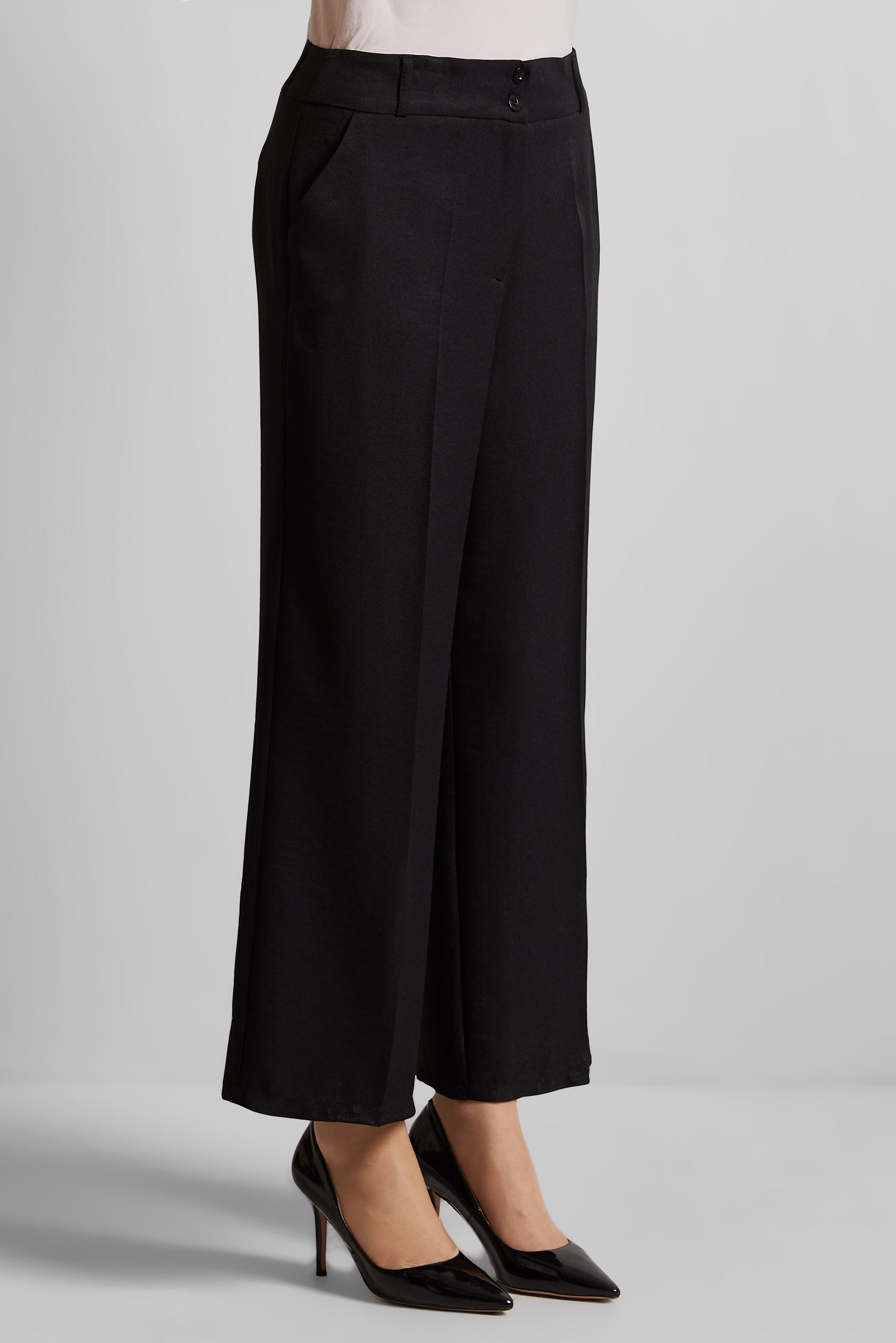 Tesettür giyim SİYAH GENİŞ PAÇA PANTOLON 70881