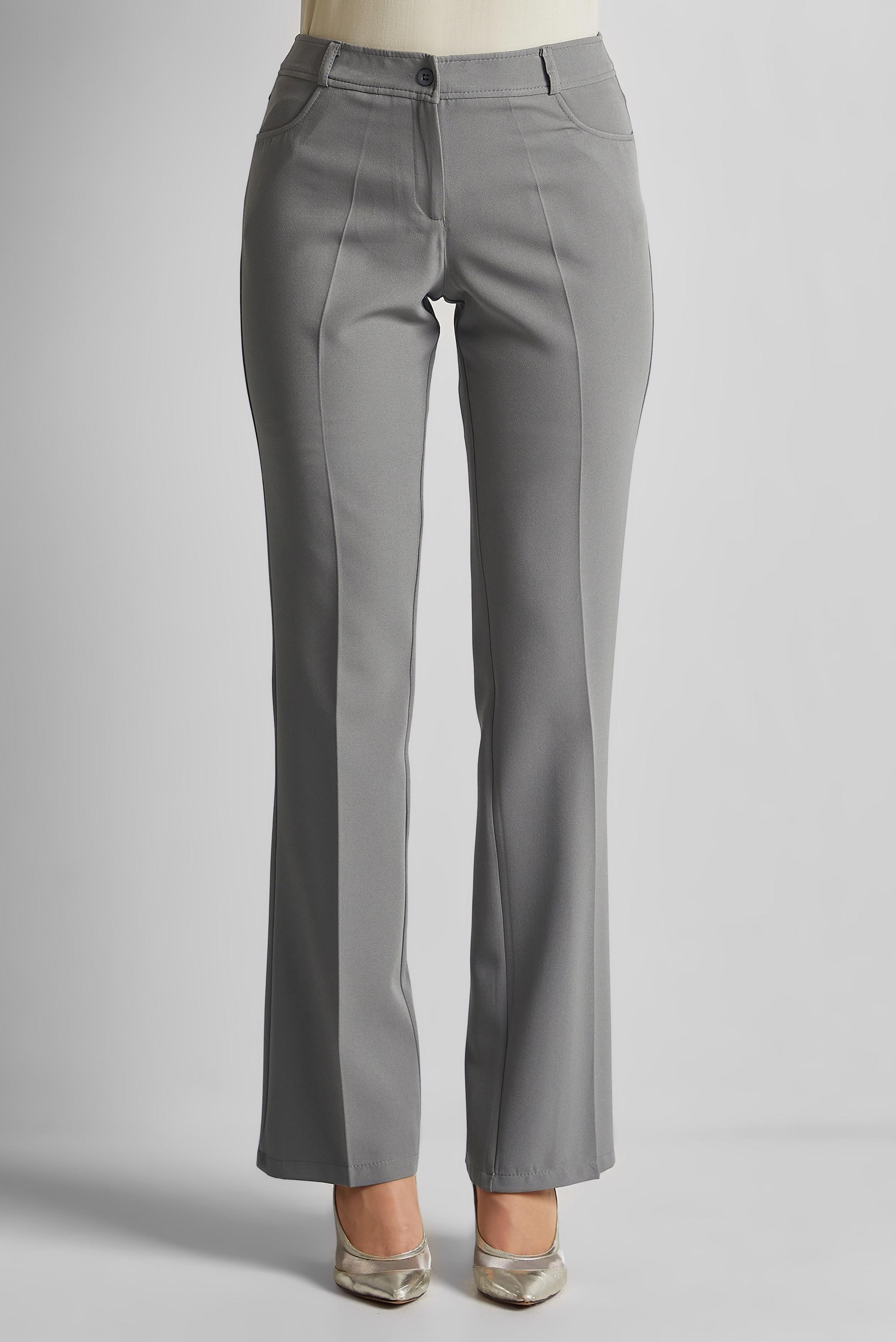 Tesettür giyim GRİ DÜZ PAÇA PANTOLON 70882