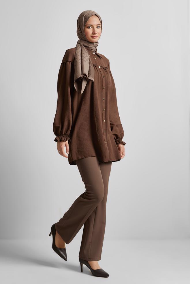 Hijab clothing MINK STRAIGHT CUT PANTS 70882 - ALVİNA