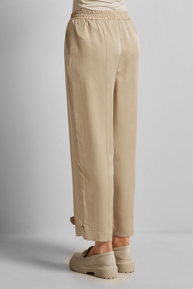 Hijab clothing BEIGE WIDE LEG LYOCELL PANTS 70889 - ALVİNA