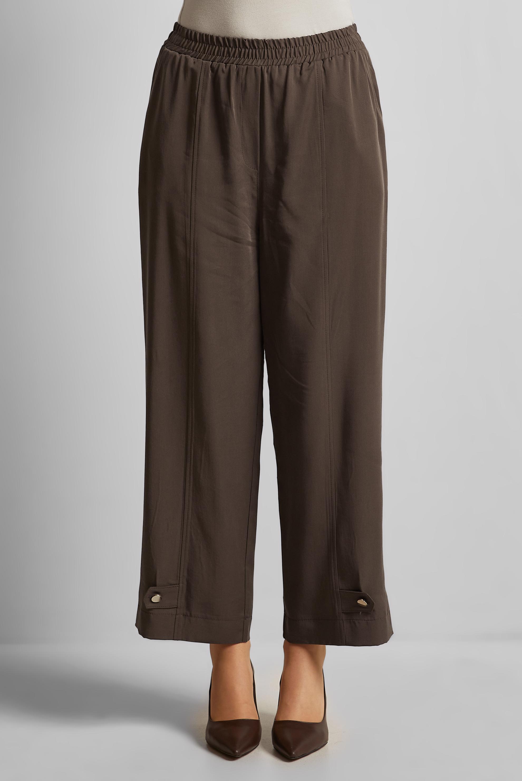 Tesettür giyim KAHVE GENİŞ PAÇA LYOCELL PANTOLON 70889