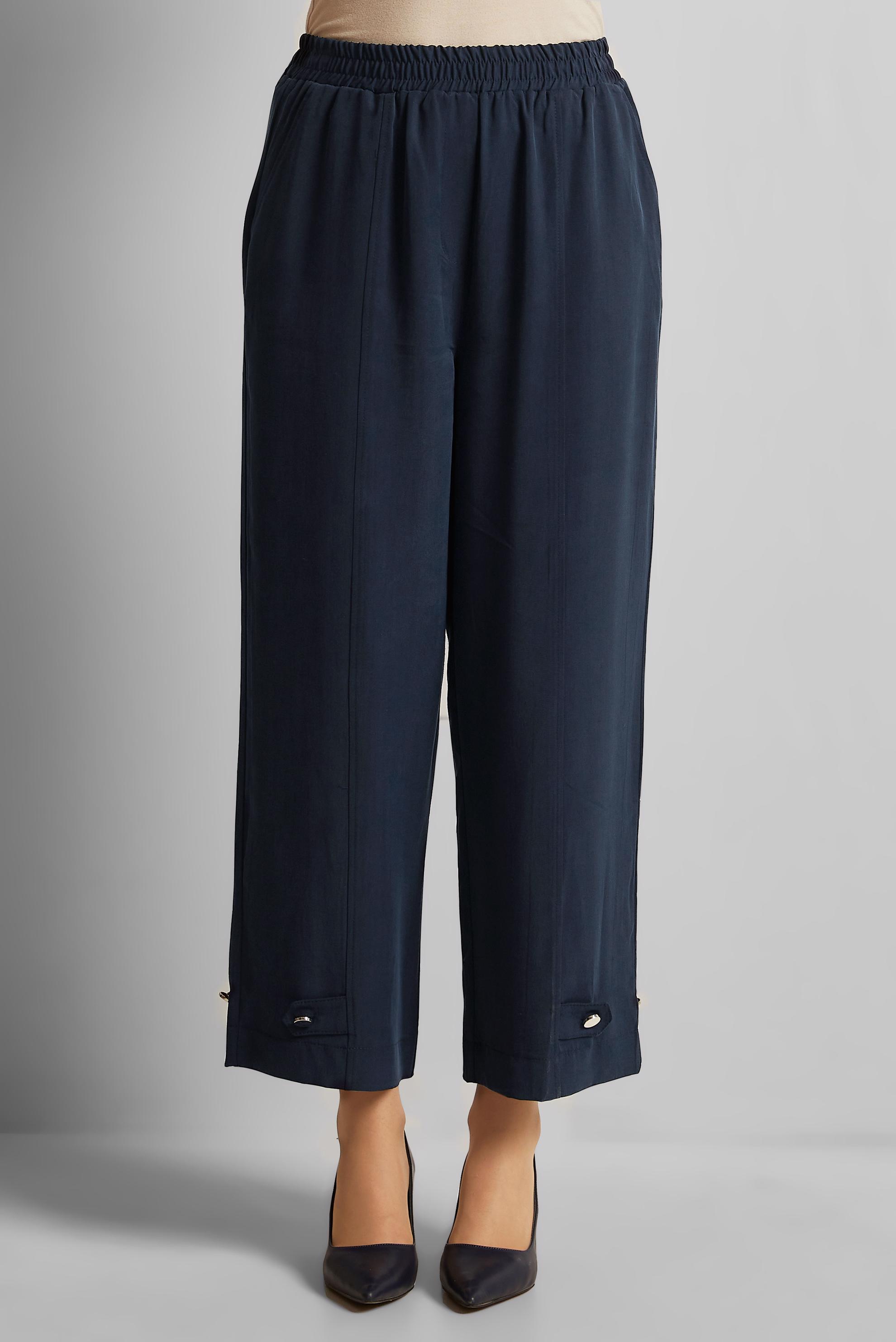 Tesettür giyim LACİVERT GENİŞ PAÇA LYOCELL PANTOLON 70889