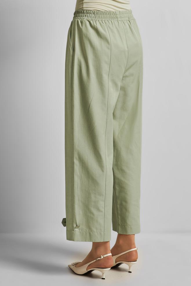 Hijab clothing BEIGE WIDE LEG LYOCELL PANTS 70889 - ALVİNA