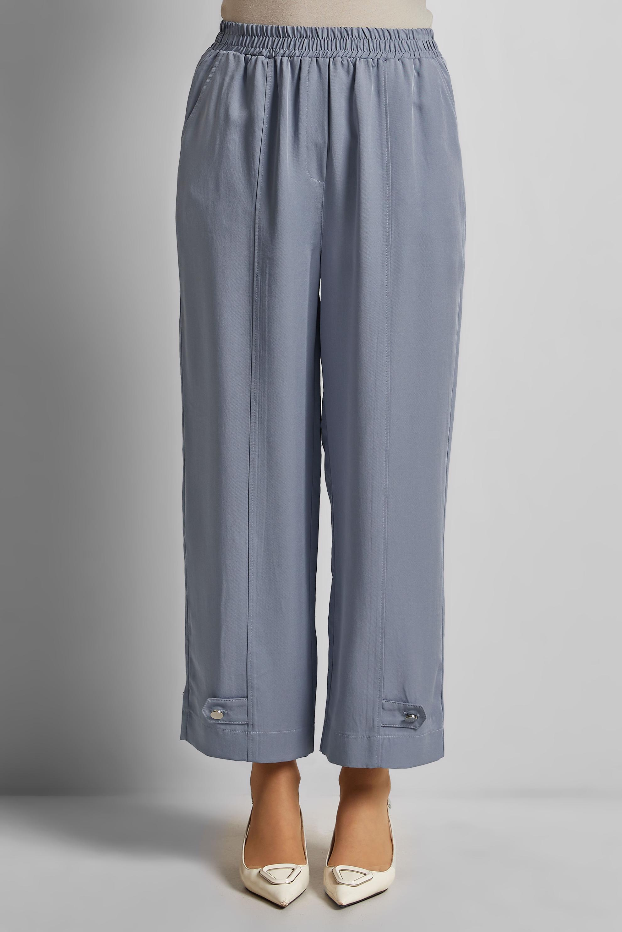 Tesettür giyim MAVİ GENİŞ PAÇA LYOCELL PANTOLON 70889