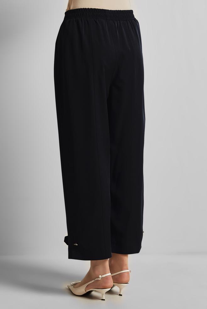 Hijab clothing BLACK ELASTIC WAIST PANTS 70890 - ALVİNA