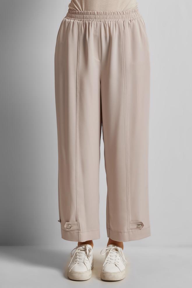 Hijab clothing BEIGE ELASTIC WAIST PANTS 70890 - ALVİNA