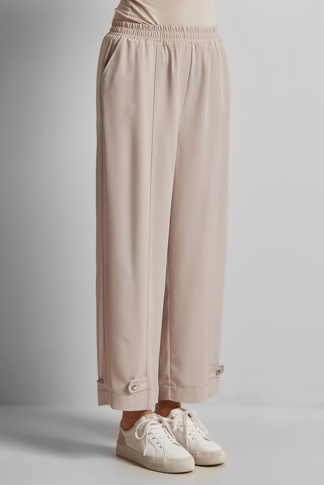 Hijab clothing BEIGE ELASTIC WAIST PANTS 70890 - ALVİNA