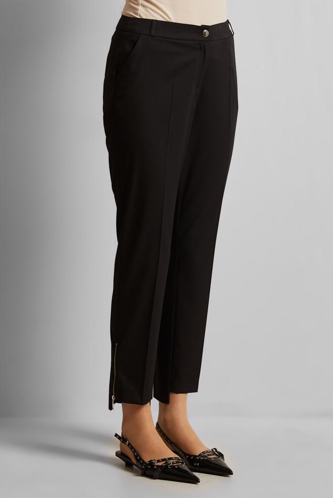 Hijab clothing BLACK ZIPPER DETAILED PANTS 70891 - ALVİNA