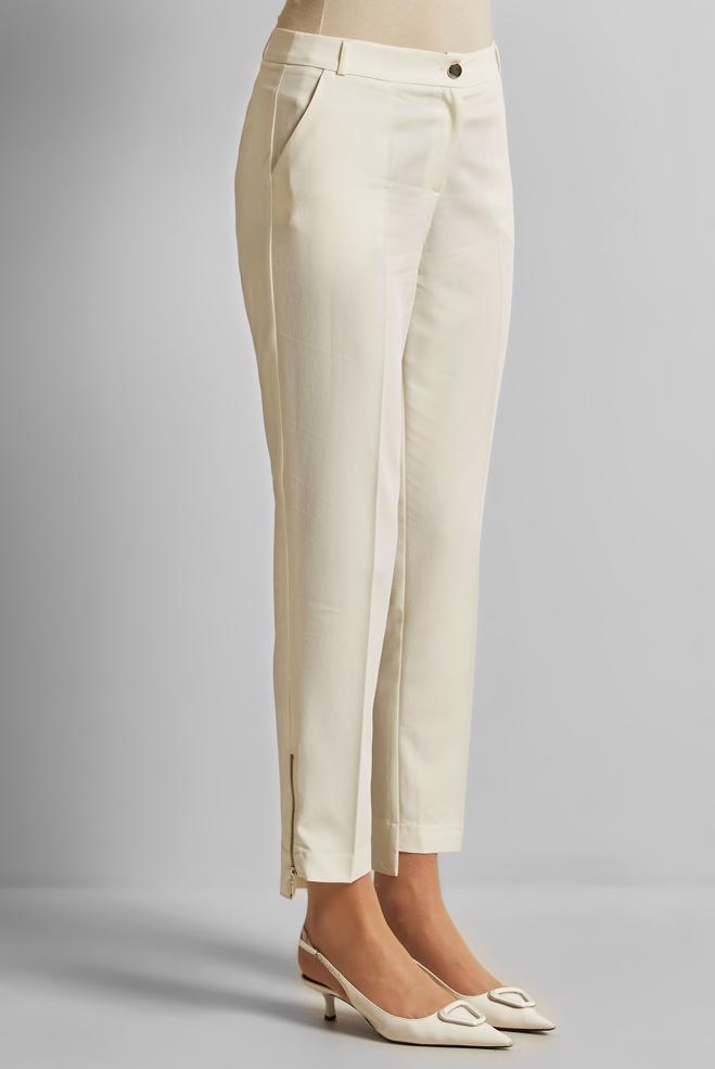 Hijab clothing WHITE ZIPPER DETAILED PANTS 70891 - ALVİNA