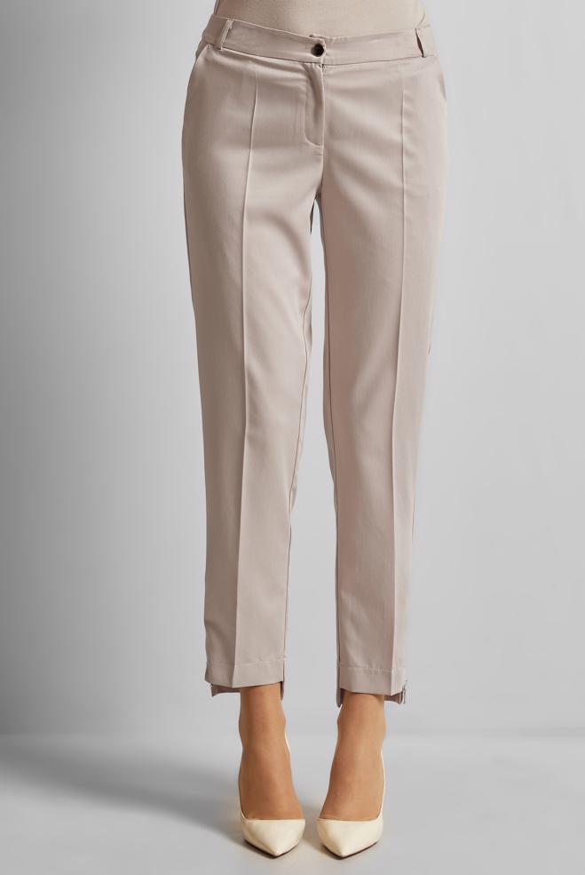 Hijab clothing BEIGE ZIPPER DETAILED PANTS 70891 - ALVİNA