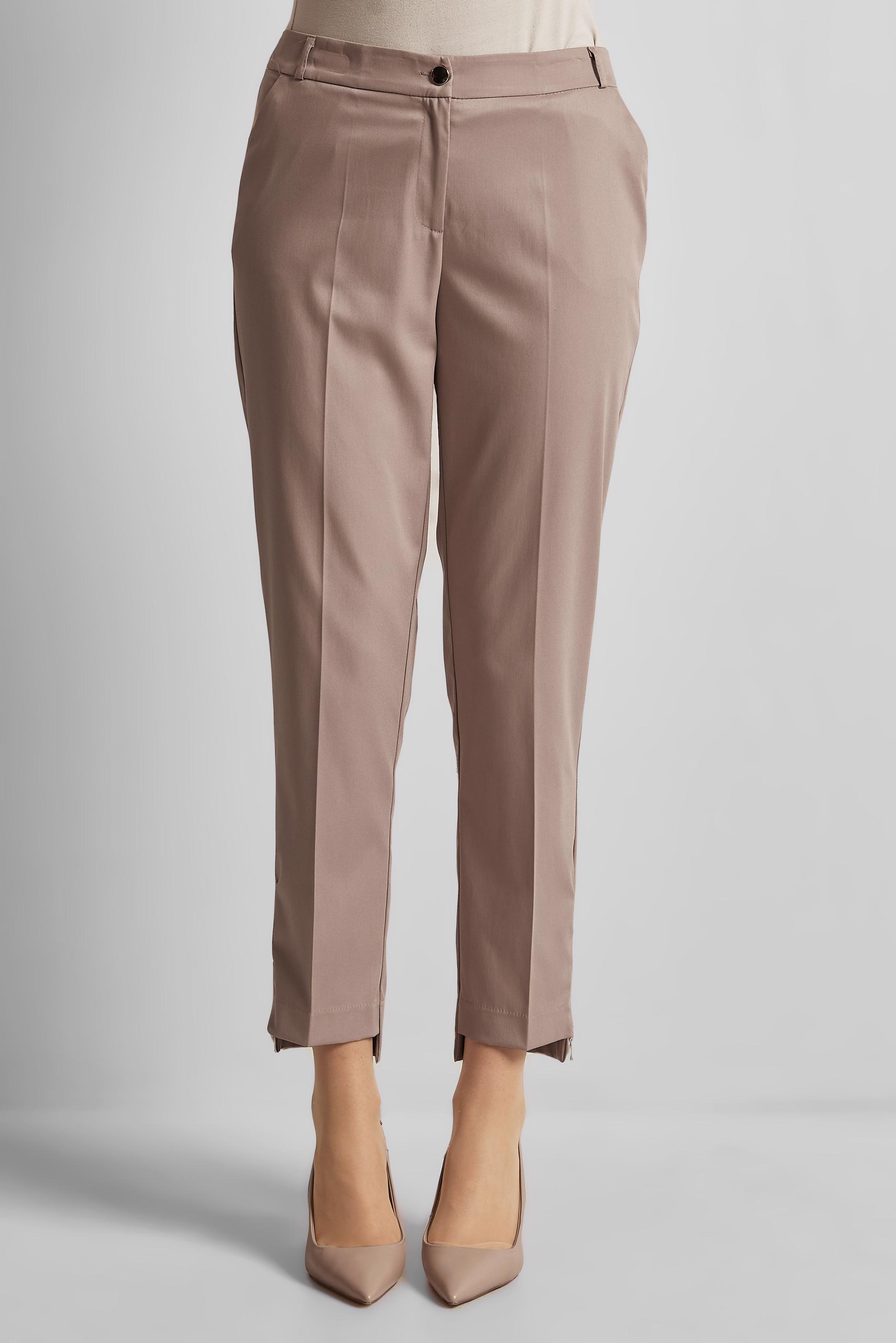 Tesettür giyim VİZON FERMUAR DETAYLI PANTOLON 70891