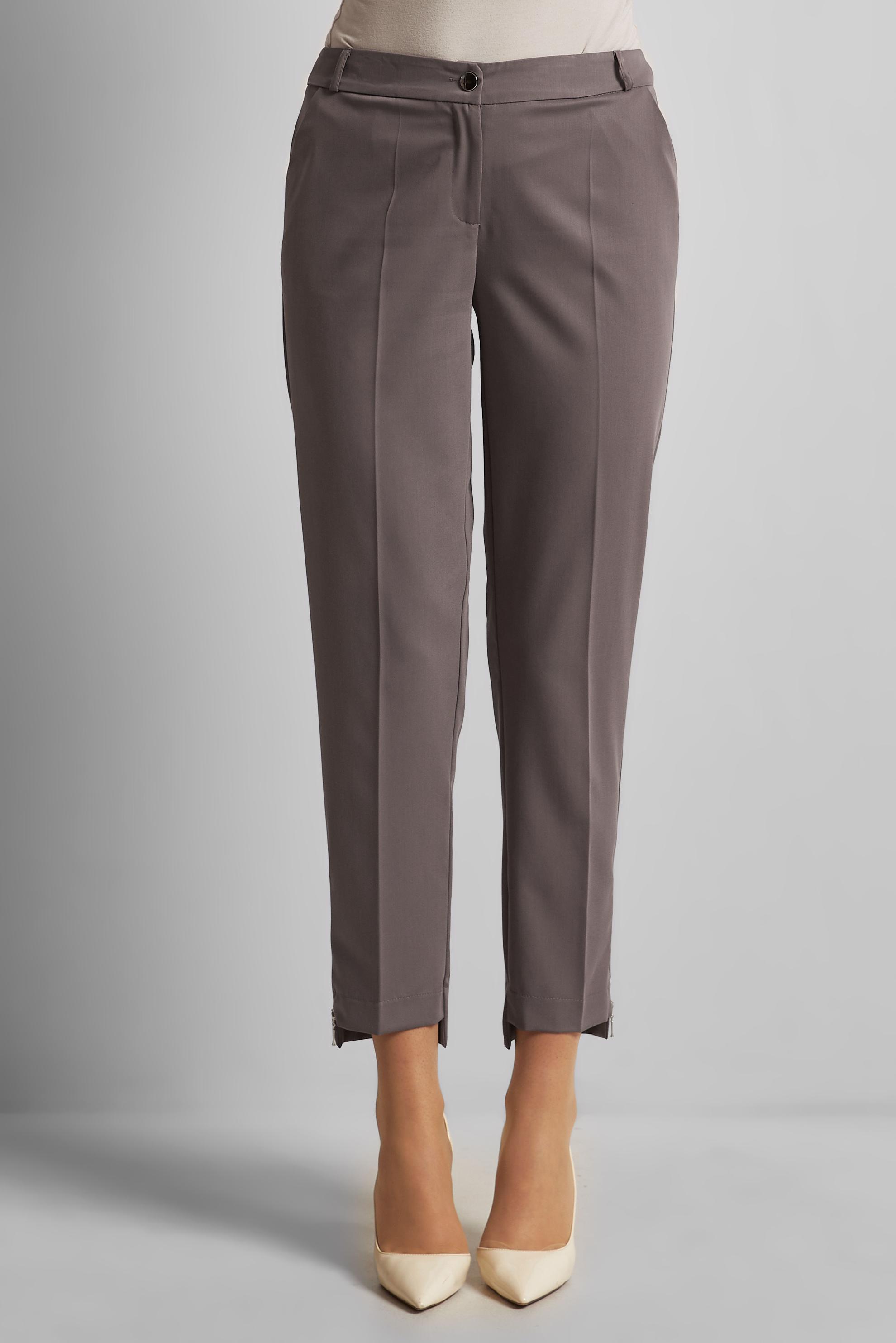 Tesettür giyim VİZON FERMUAR DETAYLI PANTOLON 70891