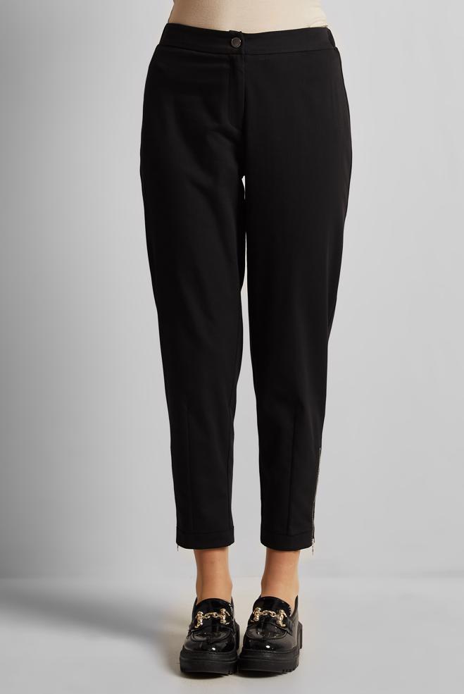 Hijab clothing BLACK ZIPPER DETAILED PANTS 70893 - ALVİNA