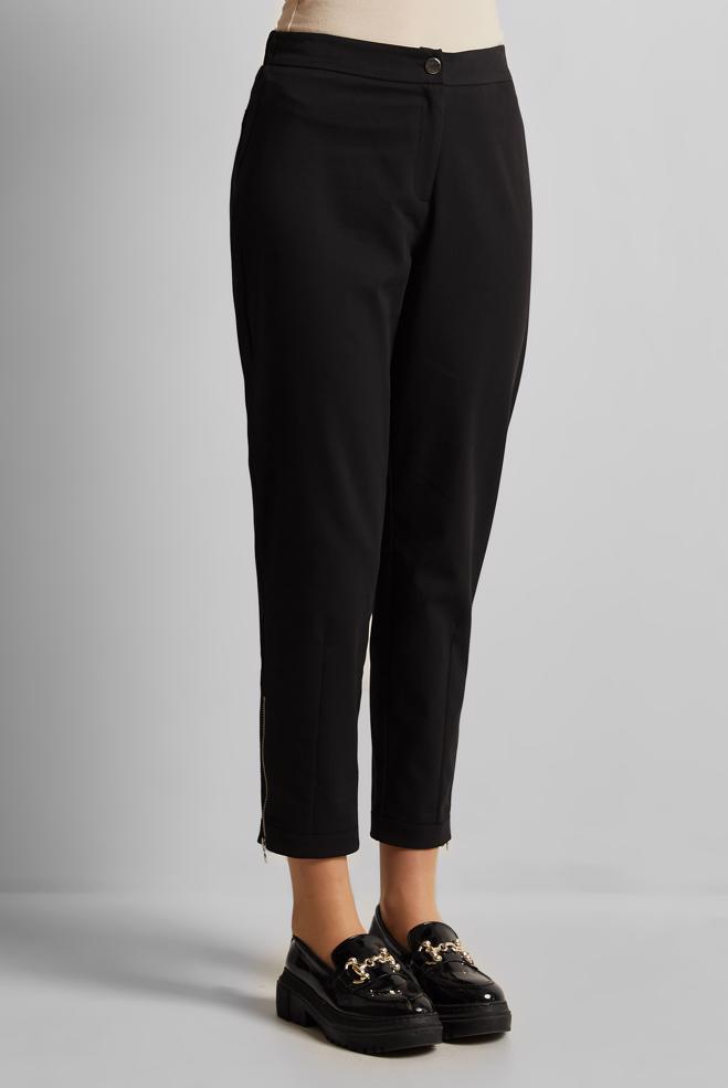 Hijab clothing BLACK ZIPPER DETAILED PANTS 70893 - ALVİNA