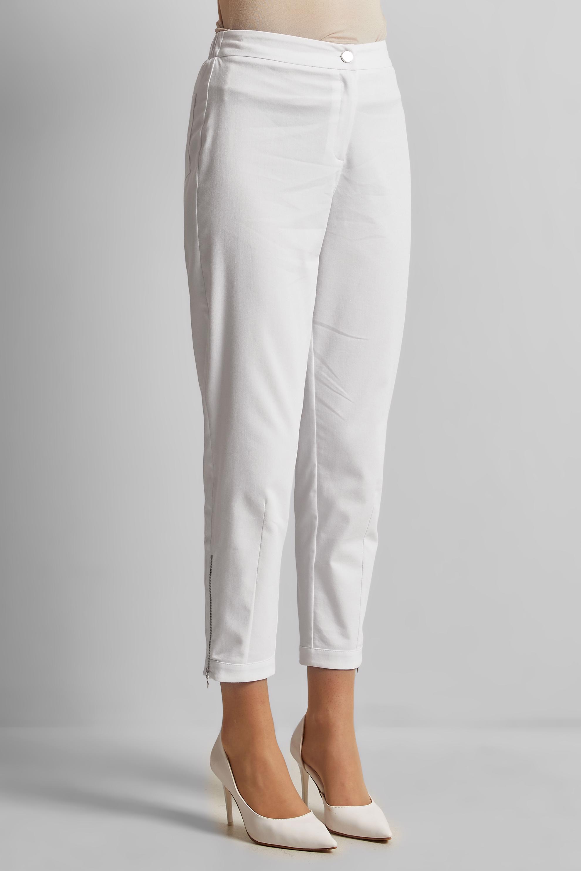 Tesettür giyim BEYAZ FERMUAR DETAYLI PANTOLON 70893