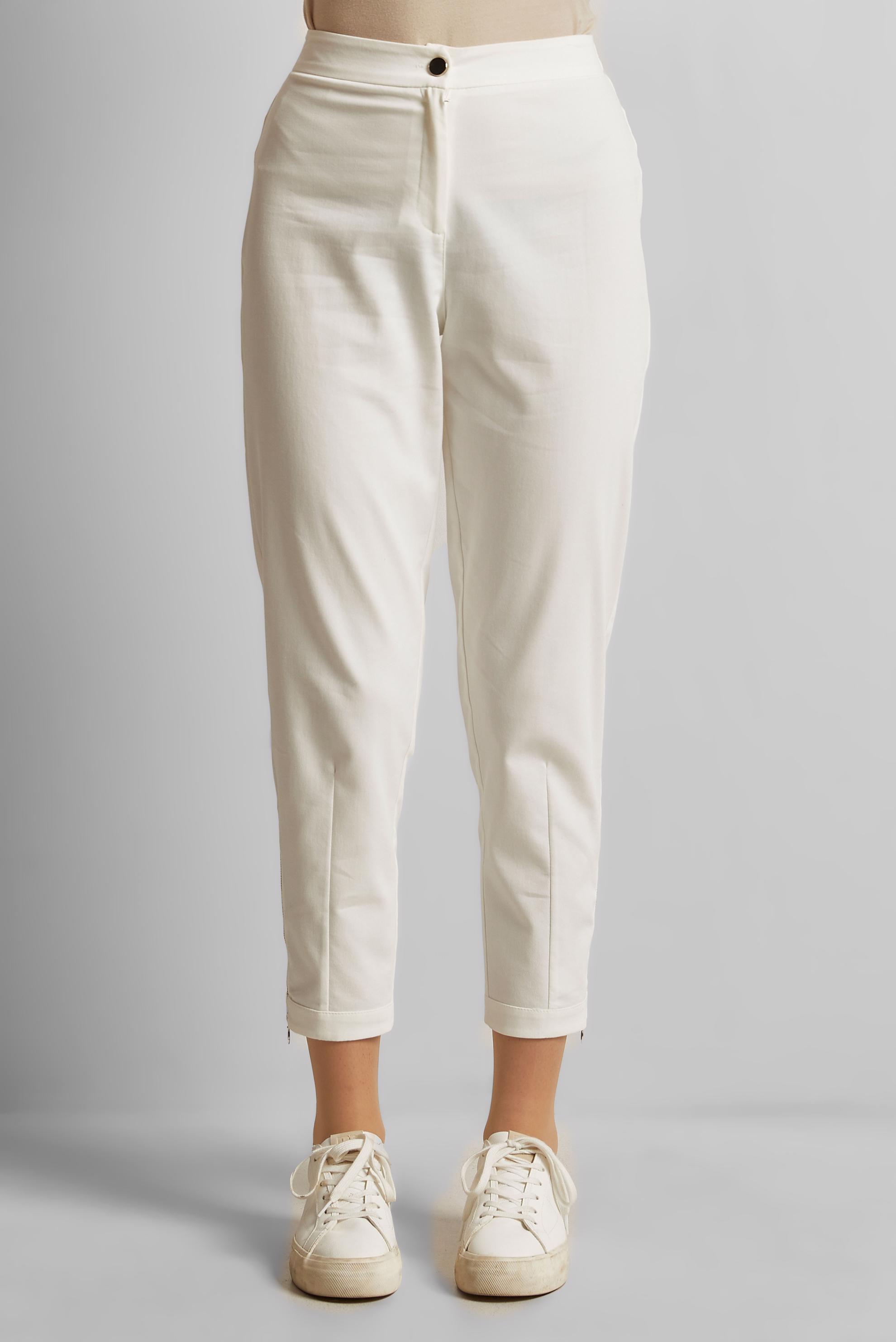 Tesettür giyim BEYAZ FERMUAR DETAYLI PANTOLON 70893