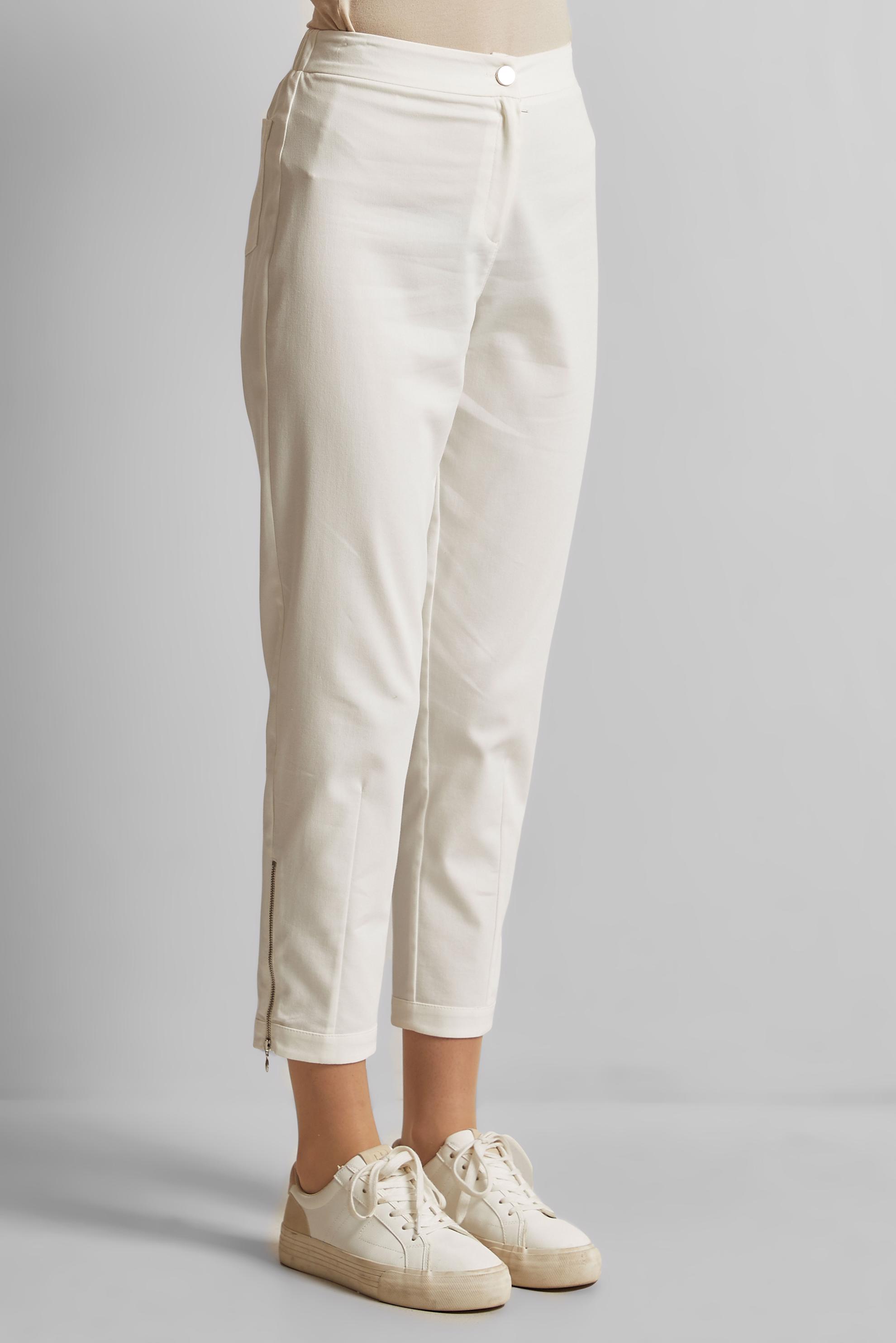 Tesettür giyim BEYAZ FERMUAR DETAYLI PANTOLON 70893