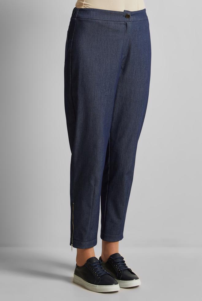 Hijab clothing NAVY BLUE ZIPPER DETAILED PANTS 70893 - ALVİNA