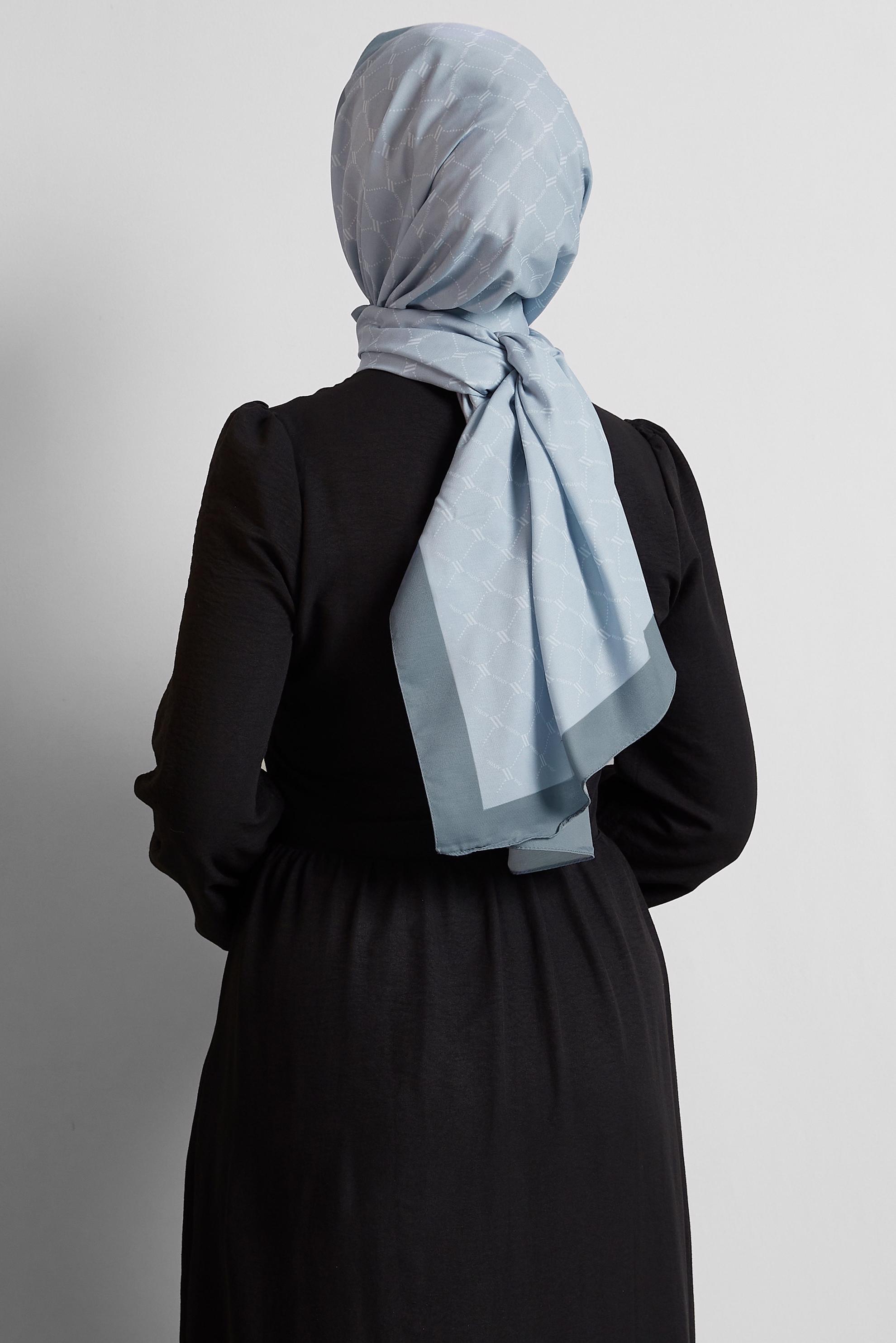 Tesettür giyim GÜMÜŞ ALVİNA DESENLİ ŞAL 10281