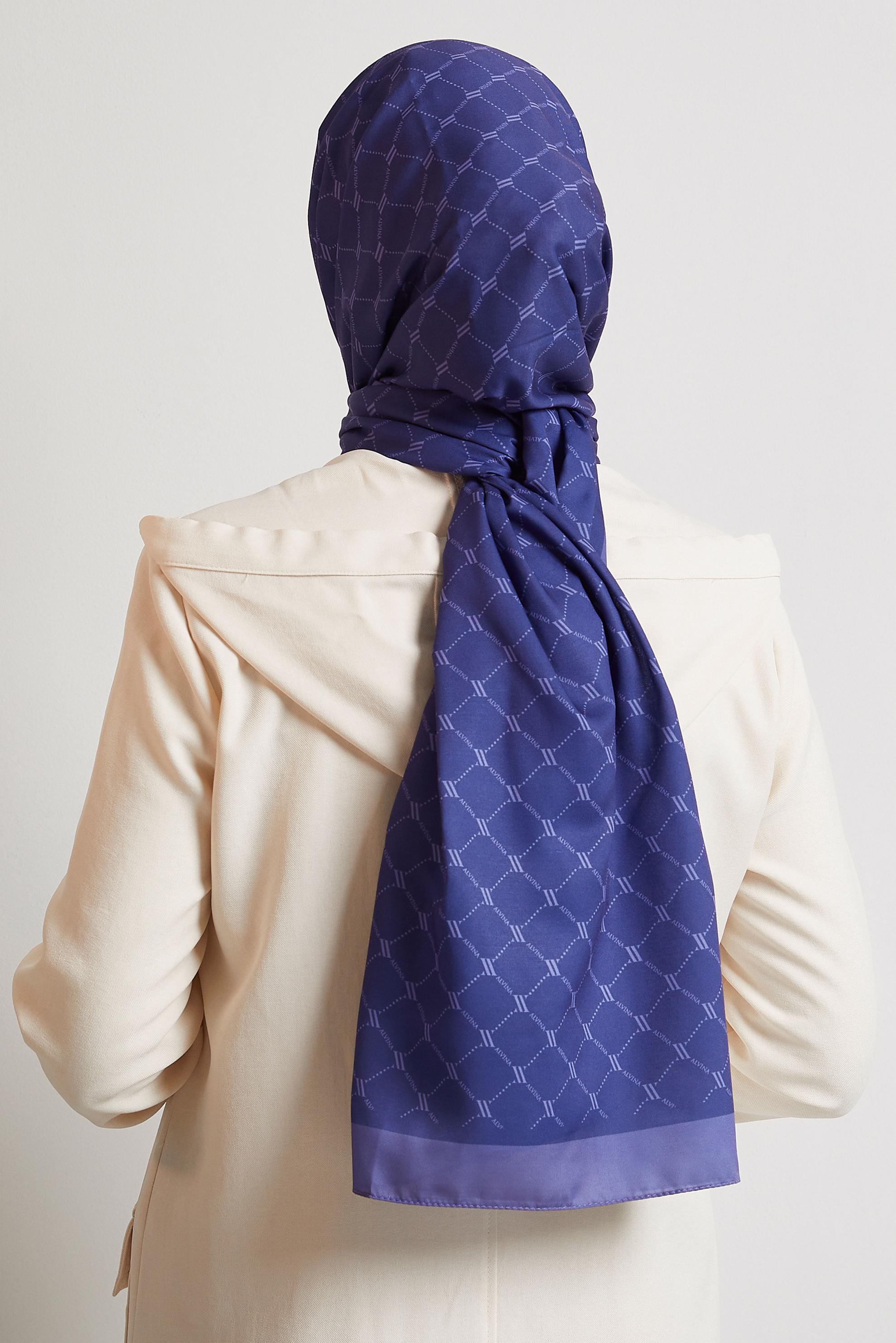 Tesettür giyim MOR ALVİNA DESENLİ ŞAL 10281