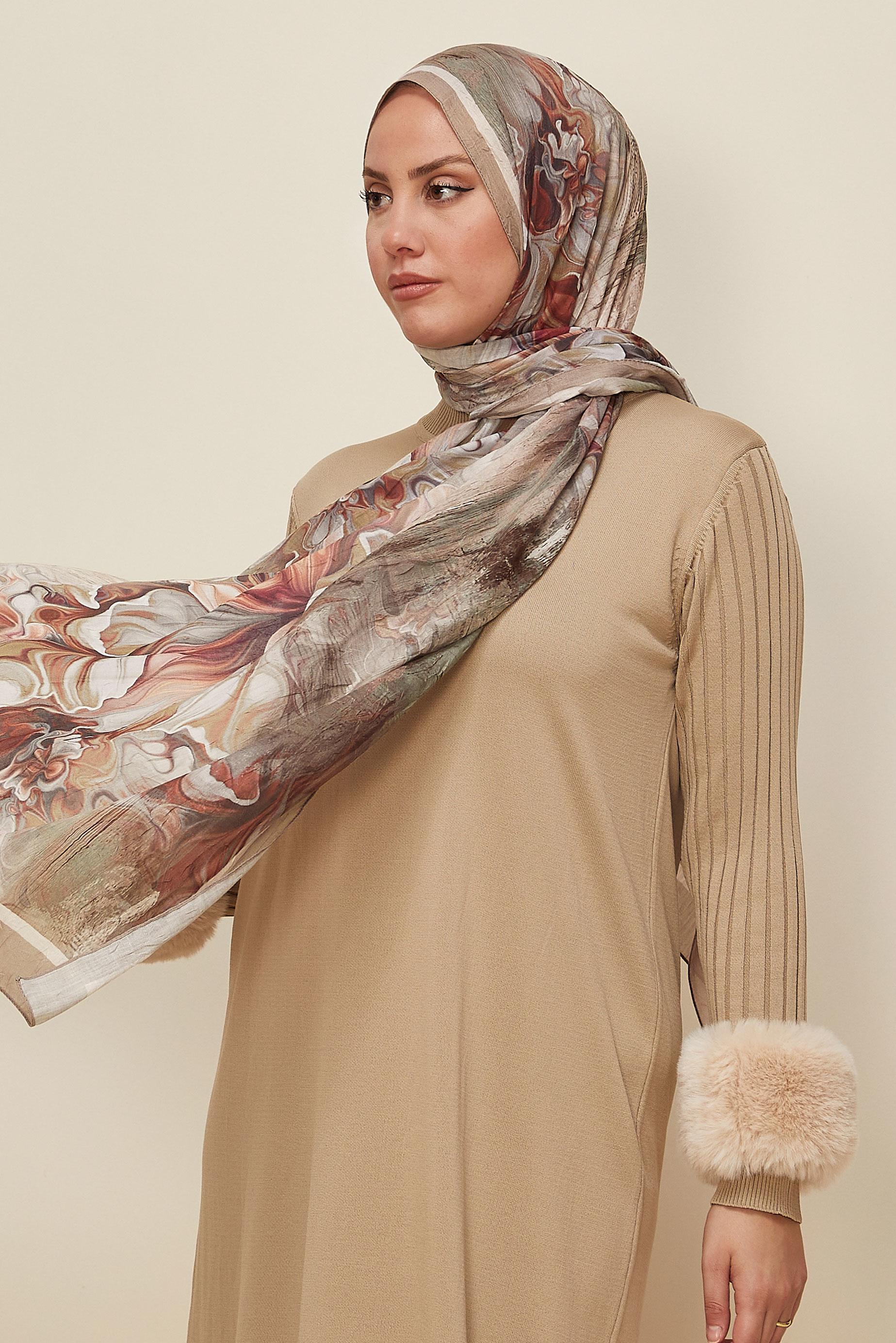 Vêtements hijab VISON CHÂLE À MOTIFS ALVINA 3592